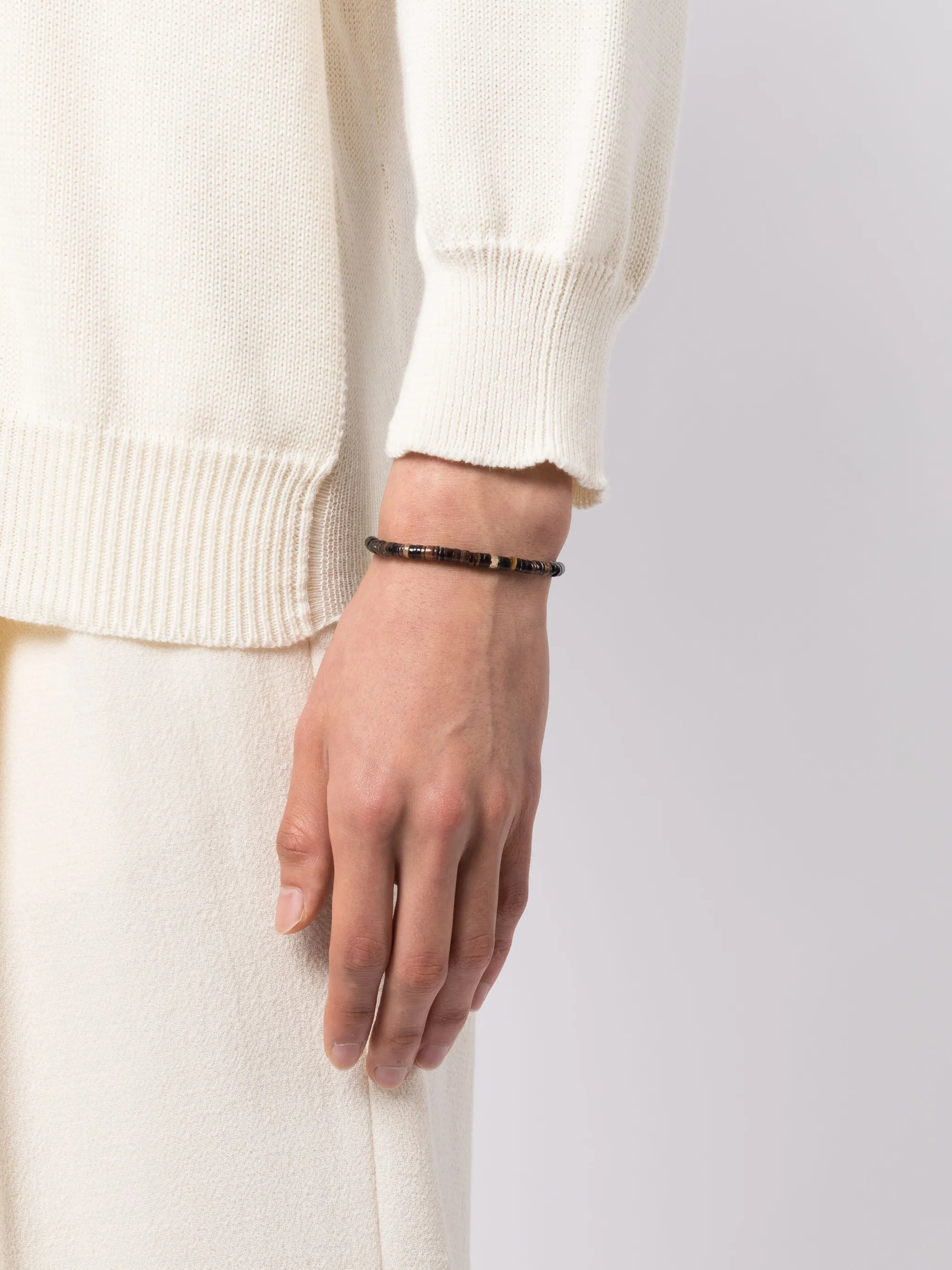 14kt yellow gold diamond beaded bracelet