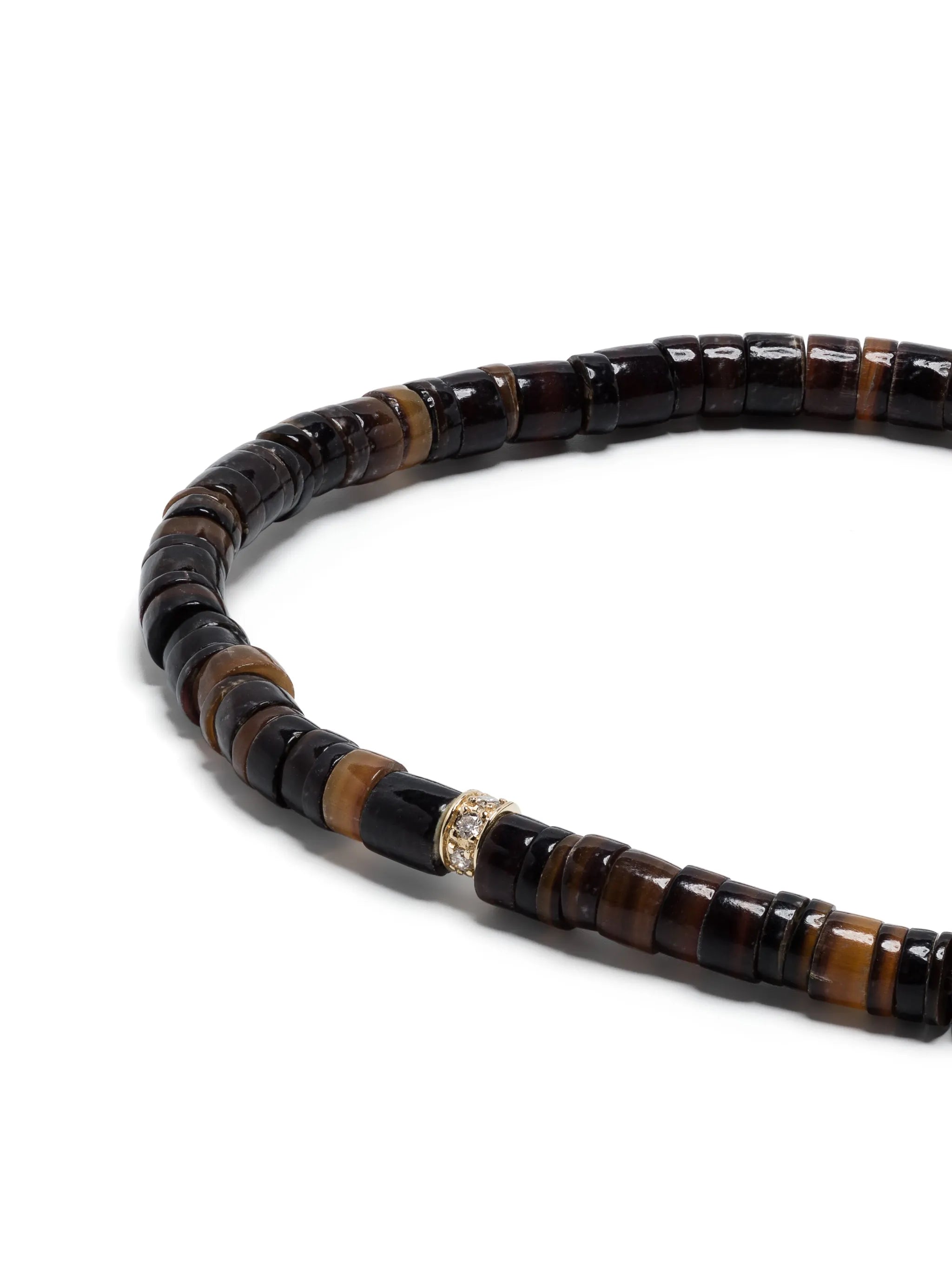 14kt yellow gold diamond beaded bracelet