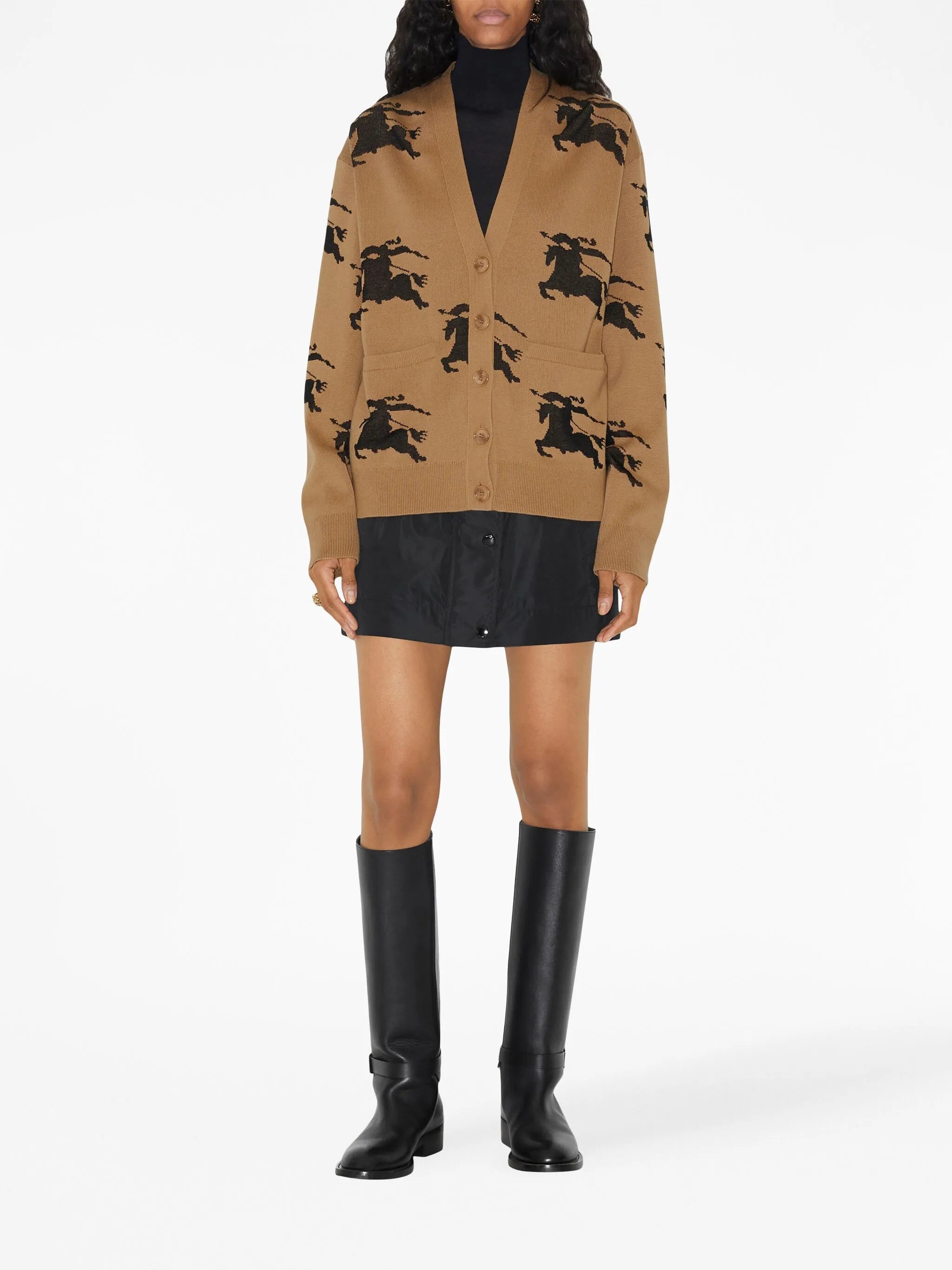 EKD intarsia-knit cardigan