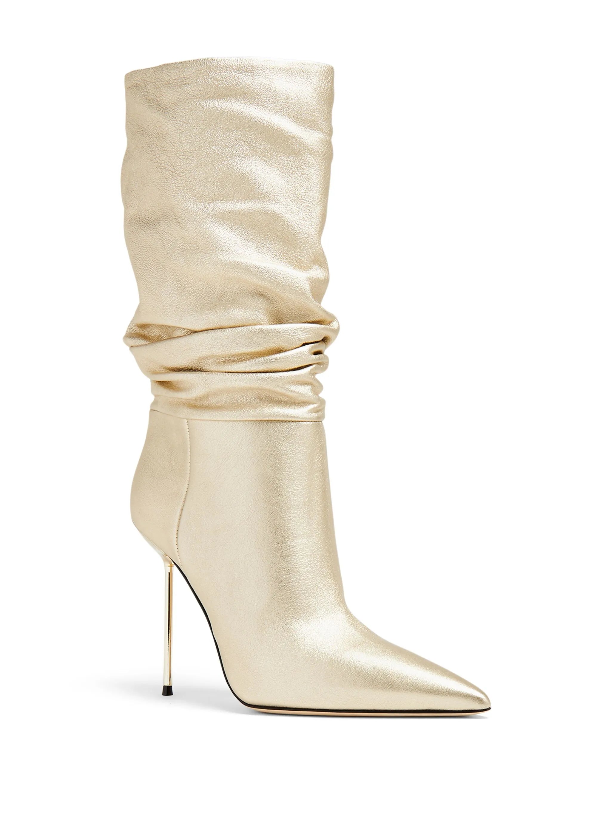 85mm slouchy leather boots