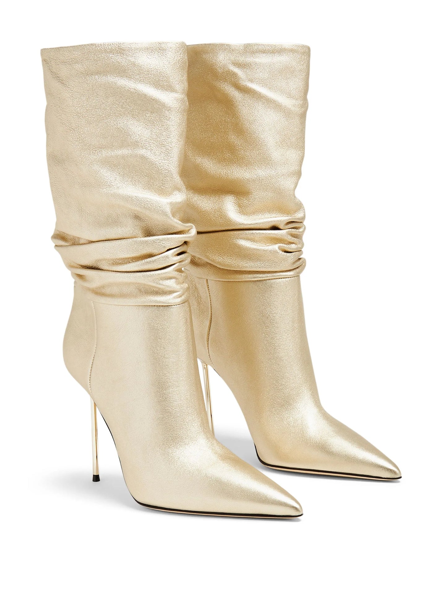 85mm slouchy leather boots