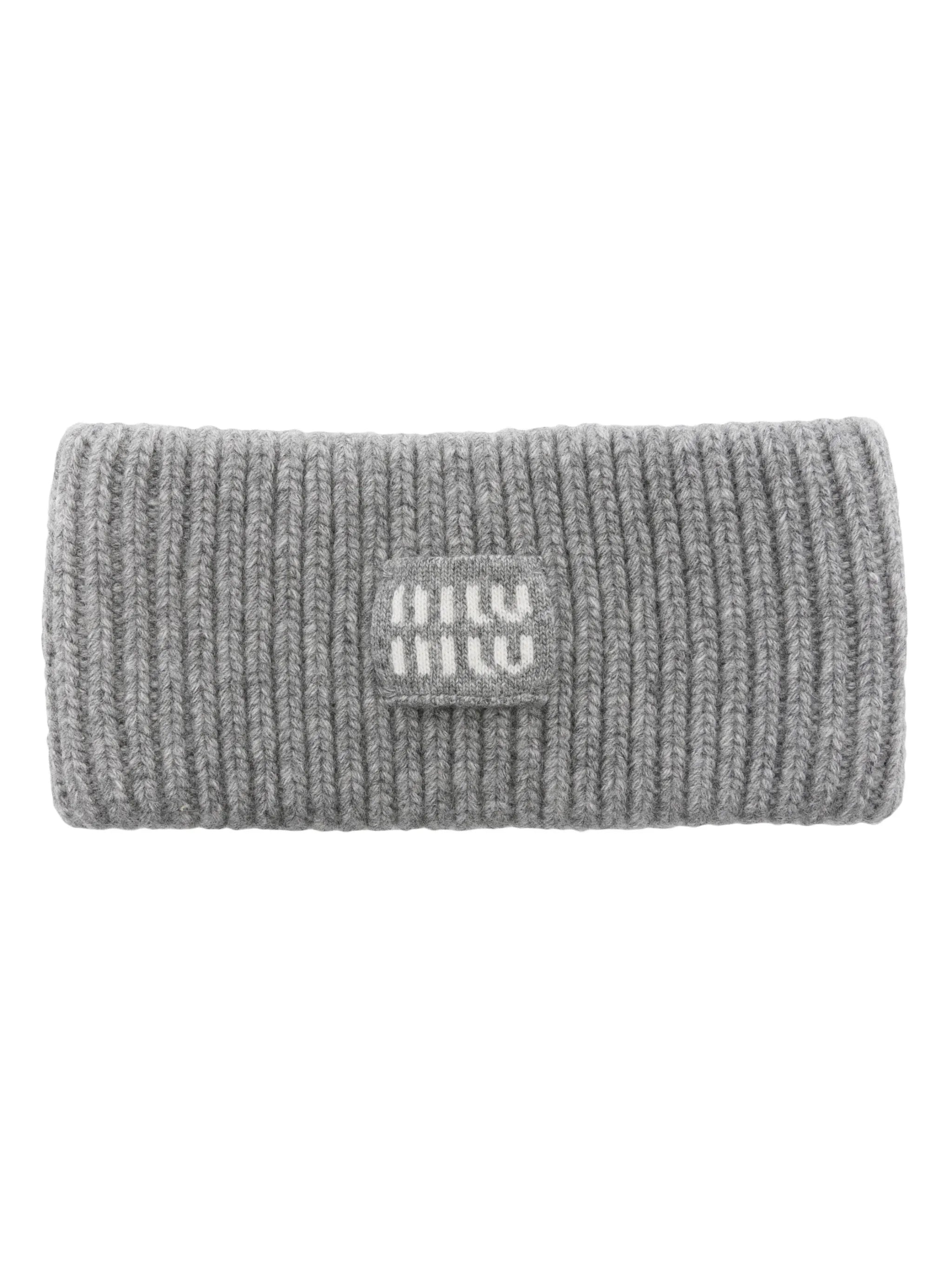 logo-patch wool-cashmere headband