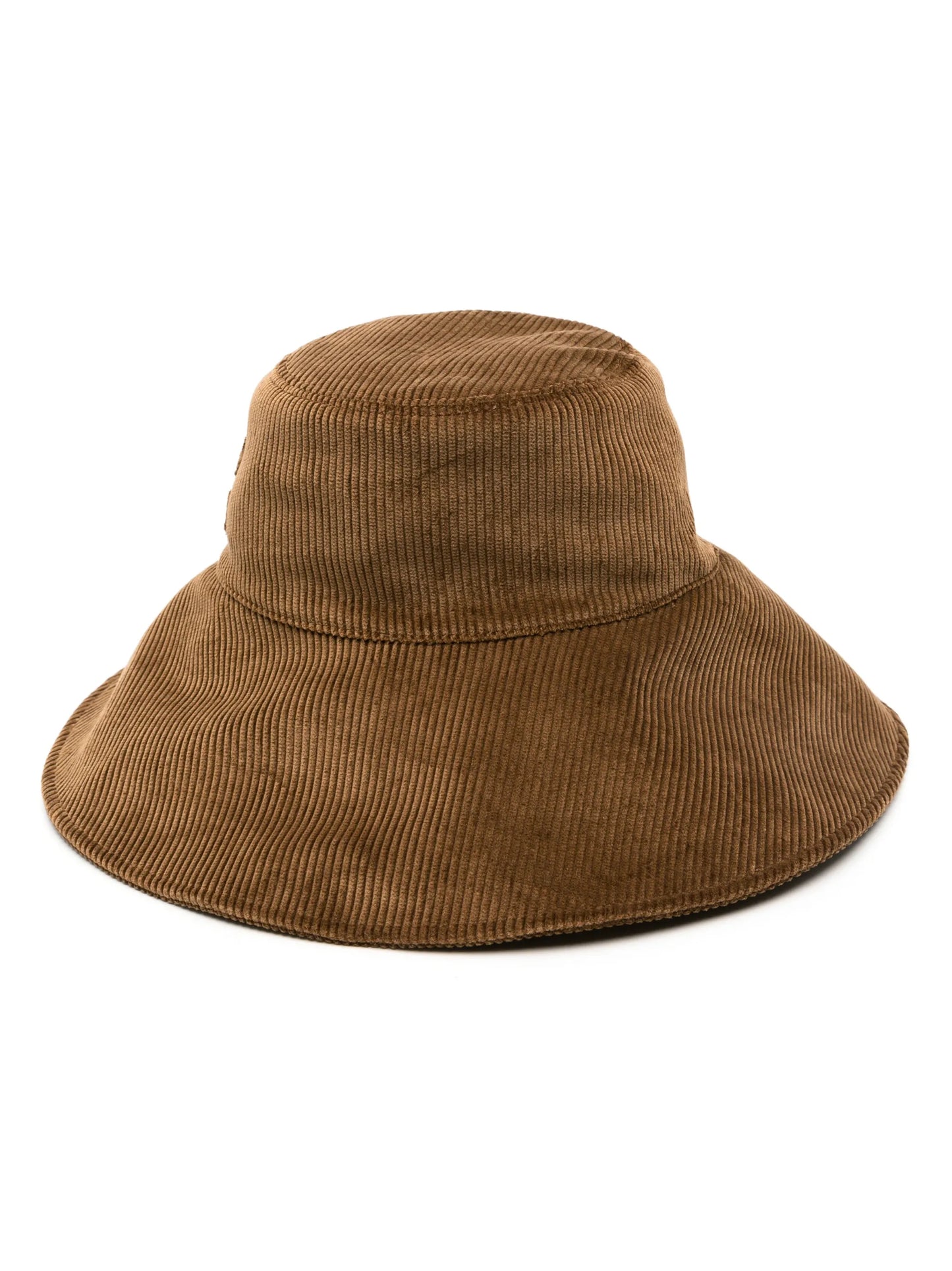 logo-lettering corduroy fisherman's hat