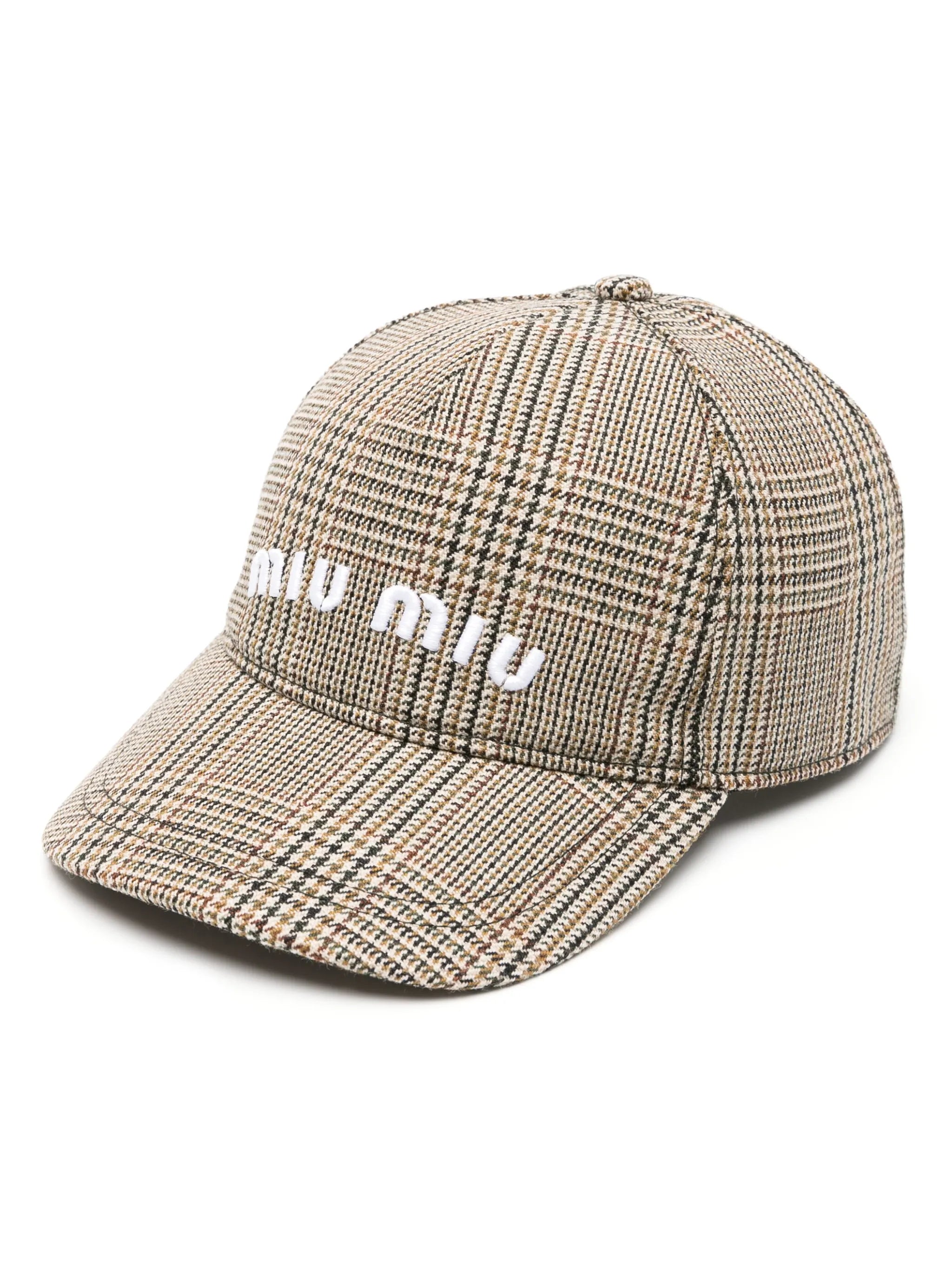 Prince of Wales-pattern virgin-wool cap