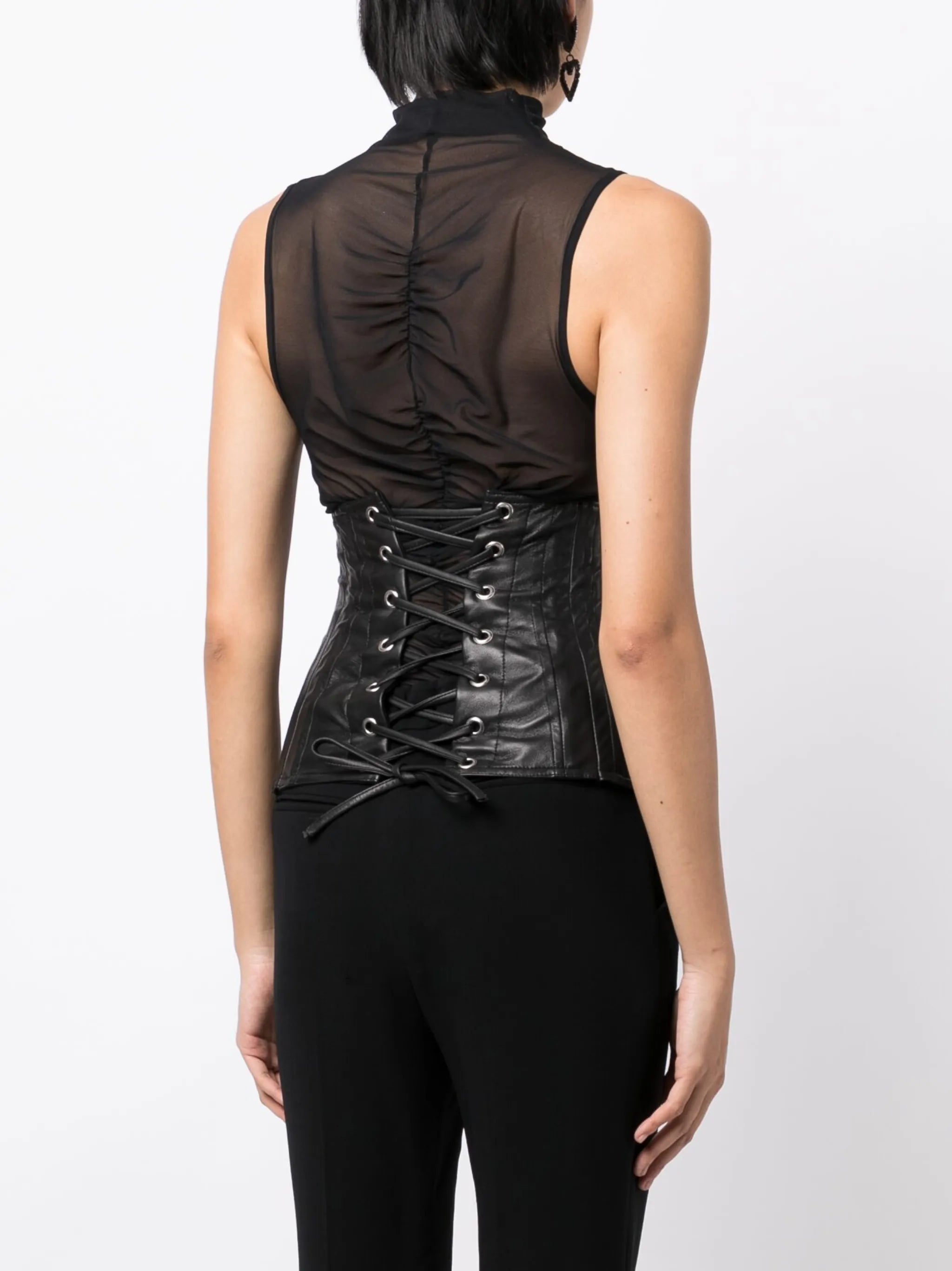 Abs leather corset