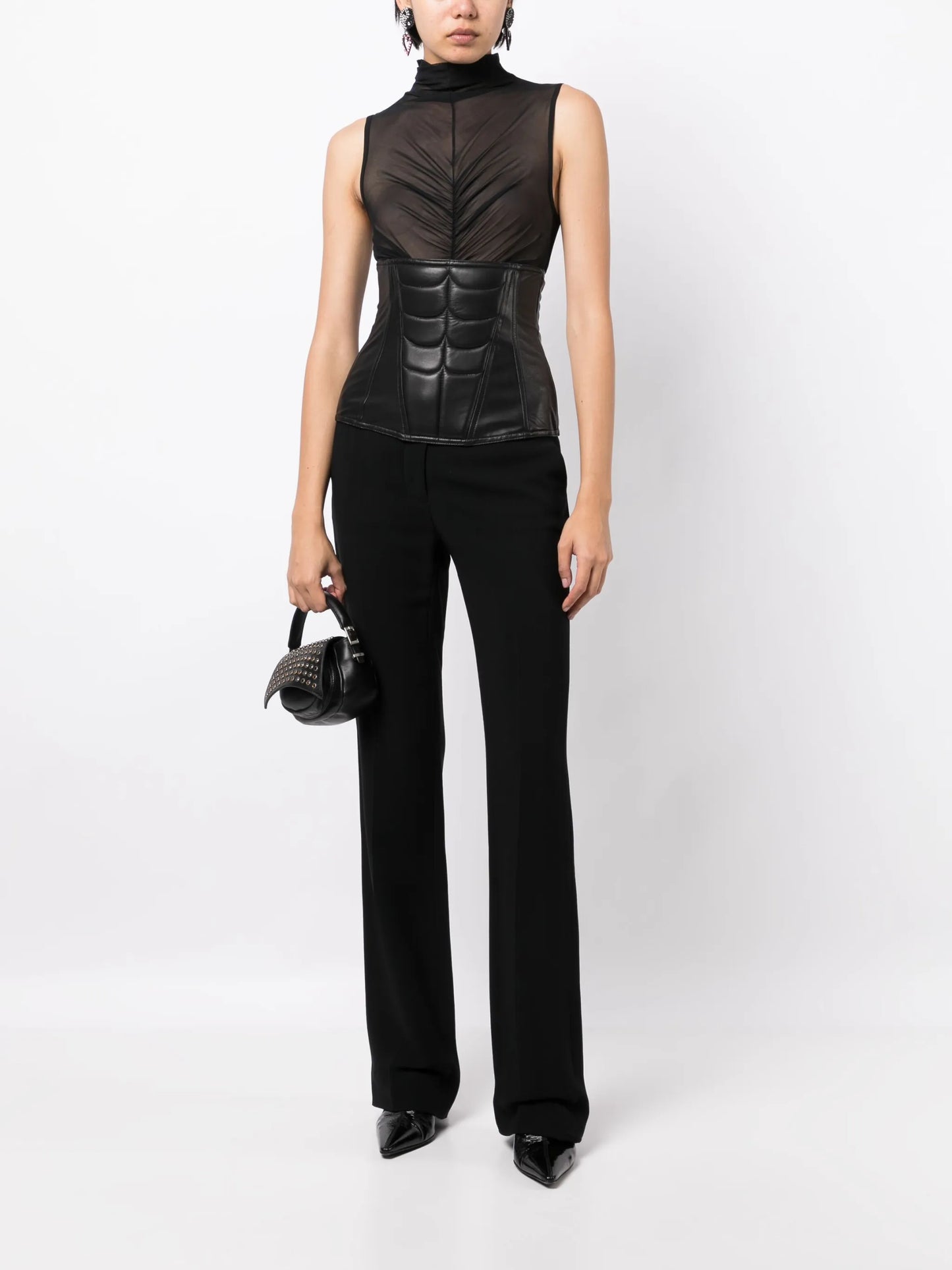 Abs leather corset