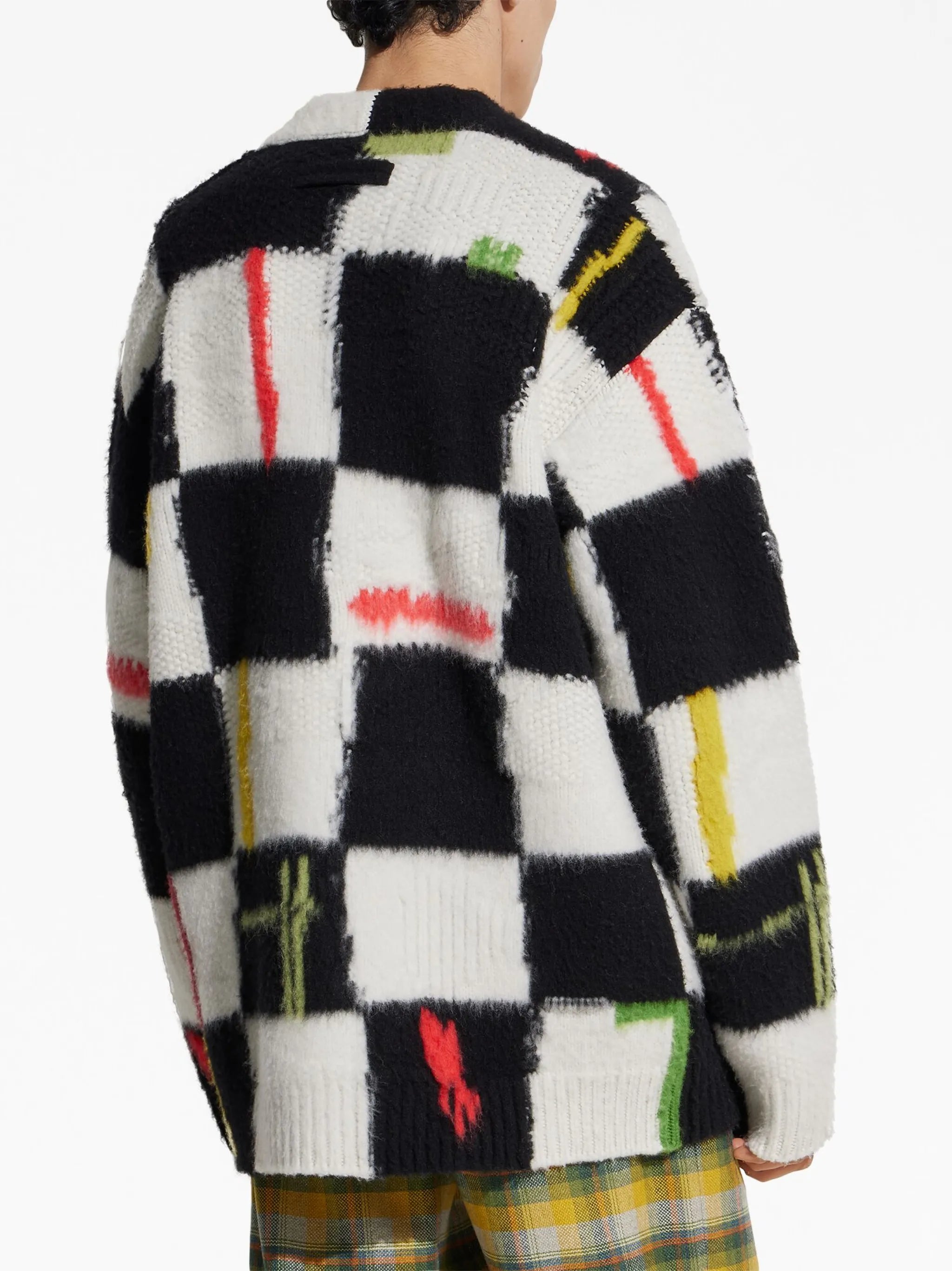 x The Elder Statesman checked cashmere-wool cardigan