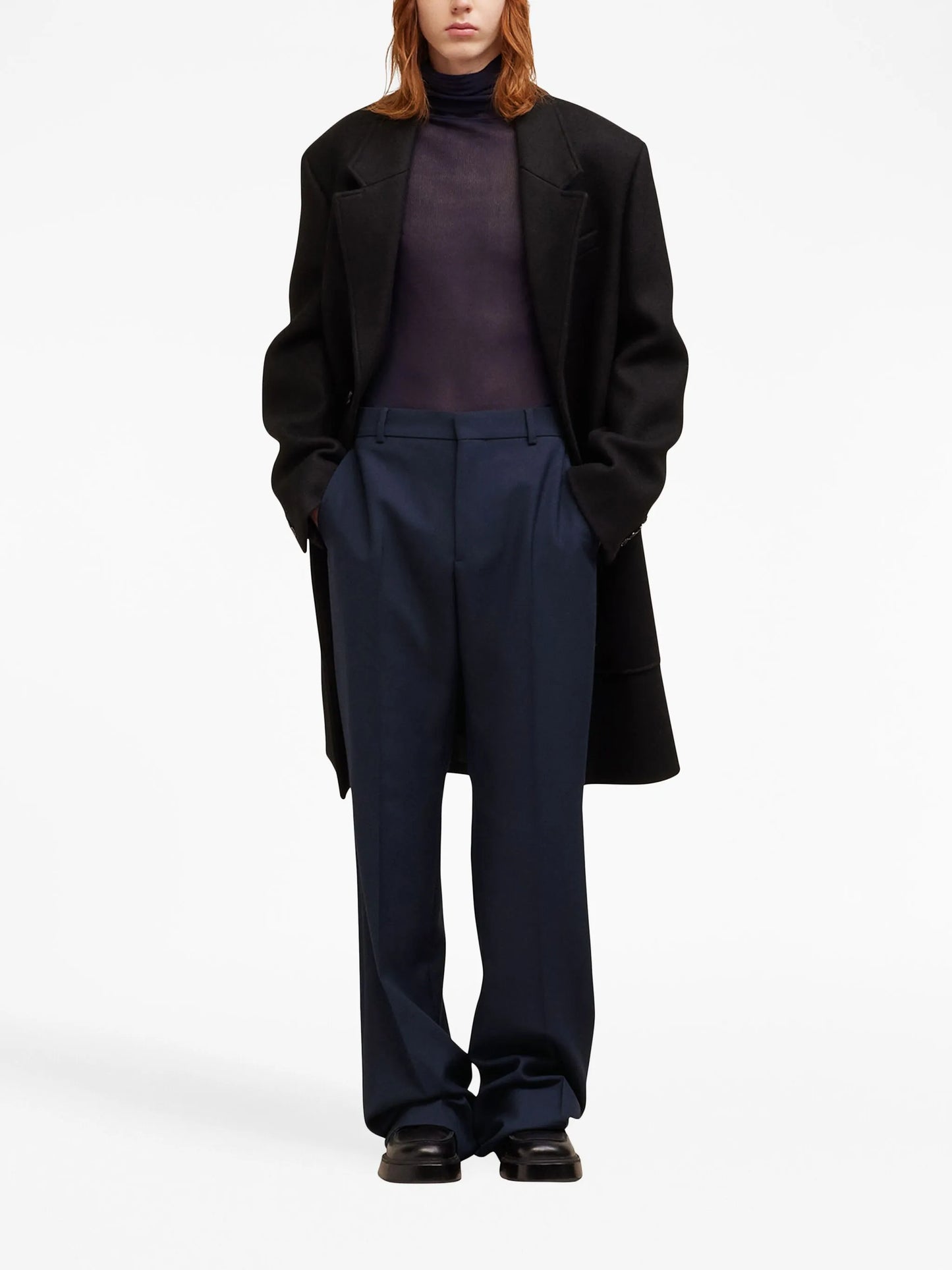 tailored-cut virgin wool trousers