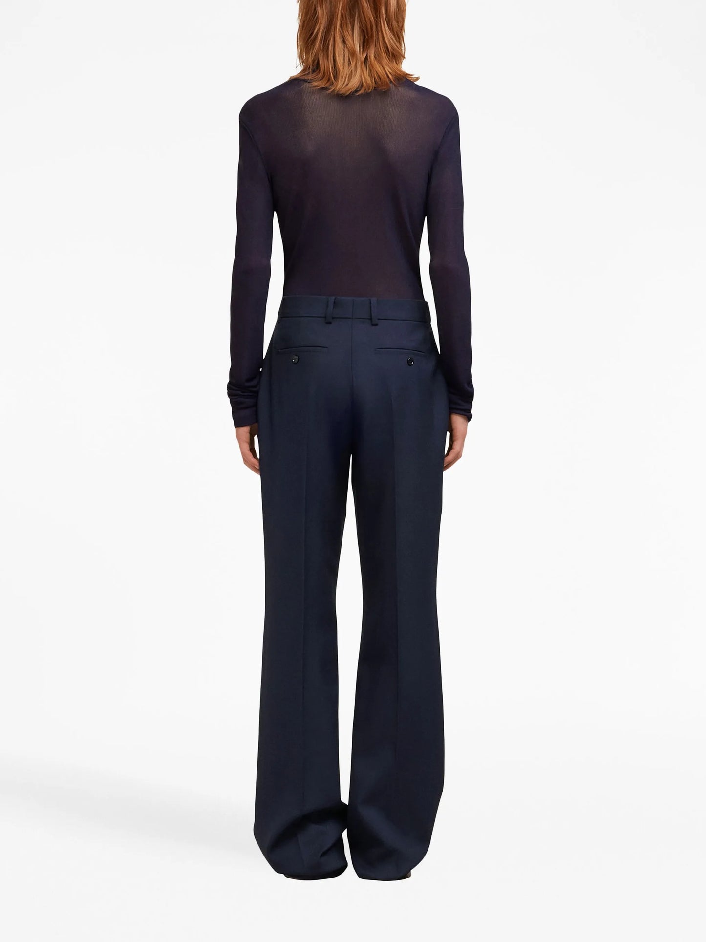 tailored-cut virgin wool trousers