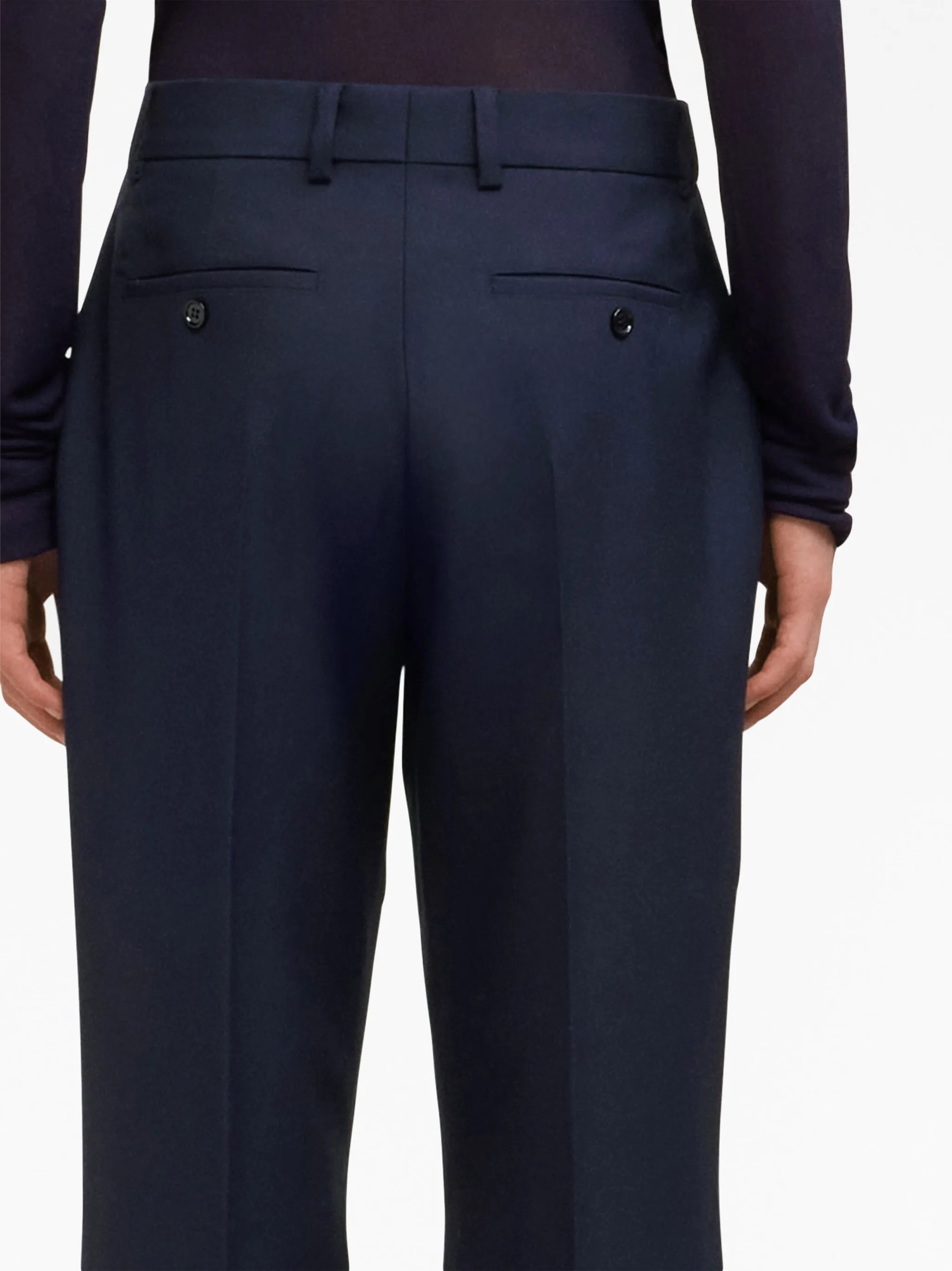 tailored-cut virgin wool trousers