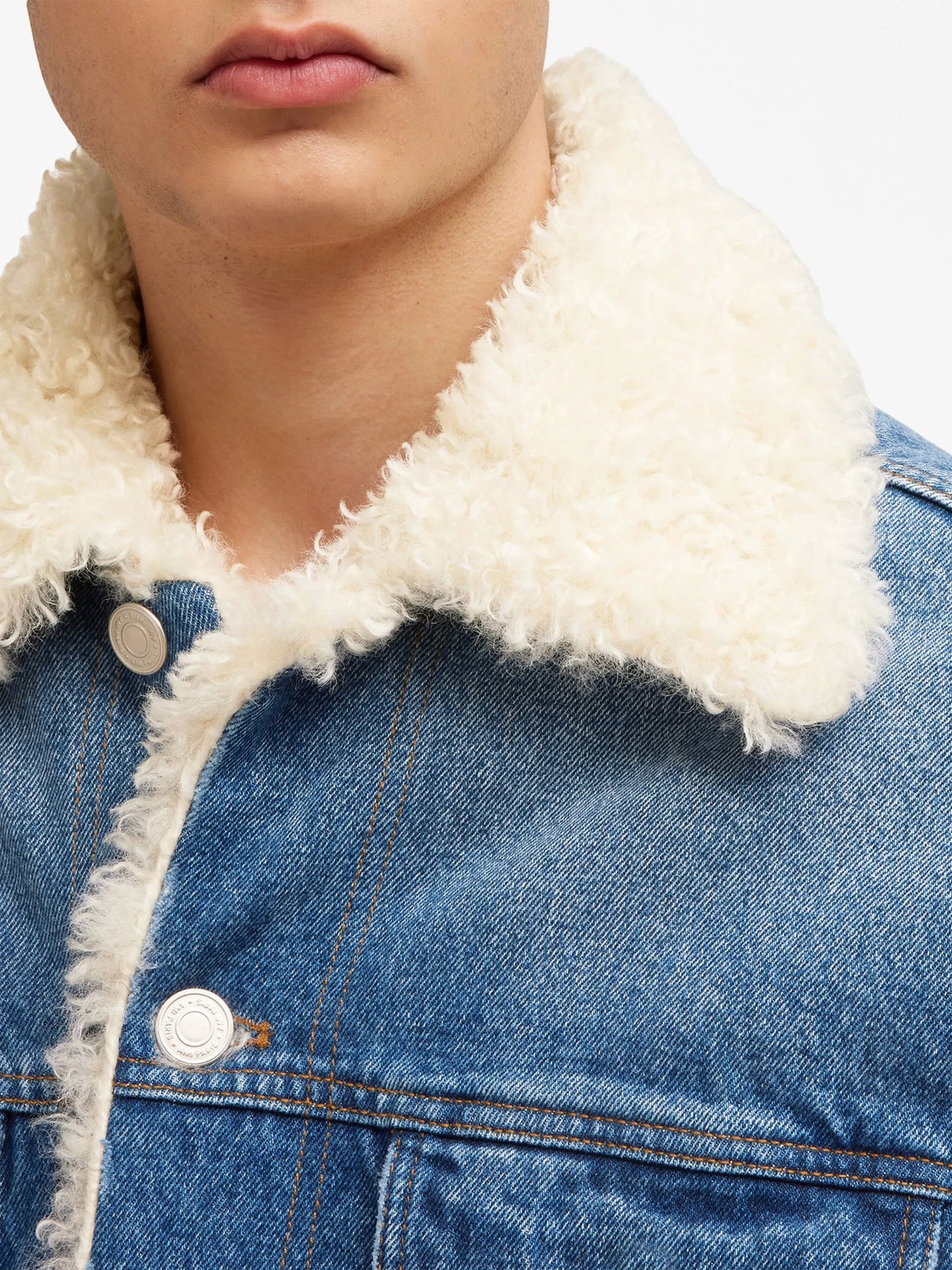 shearling-lined denim jacket