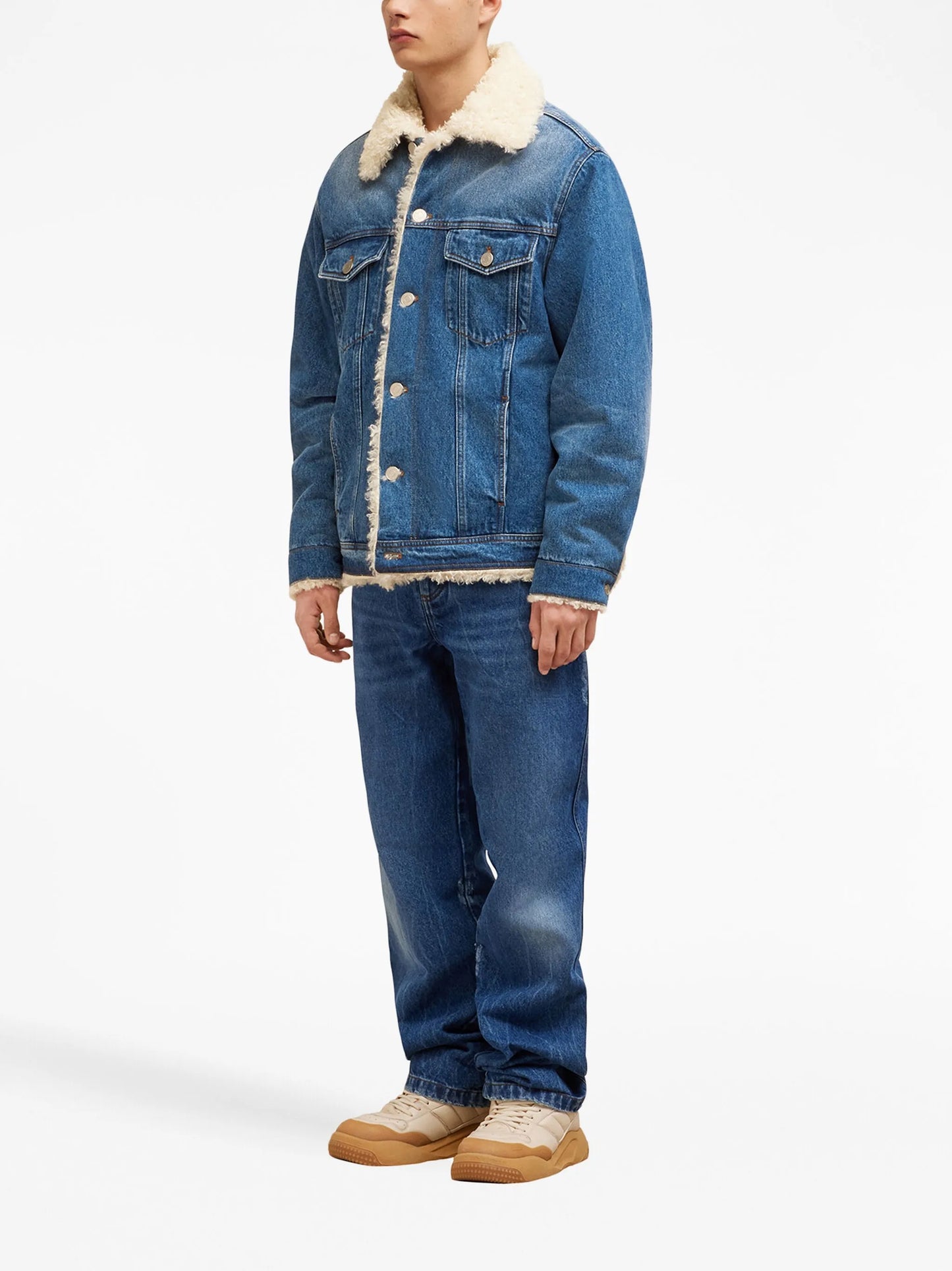 shearling-lined denim jacket