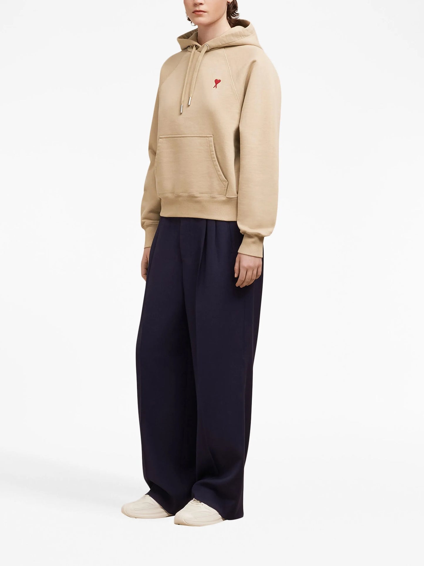 embroidered cotton hoodie