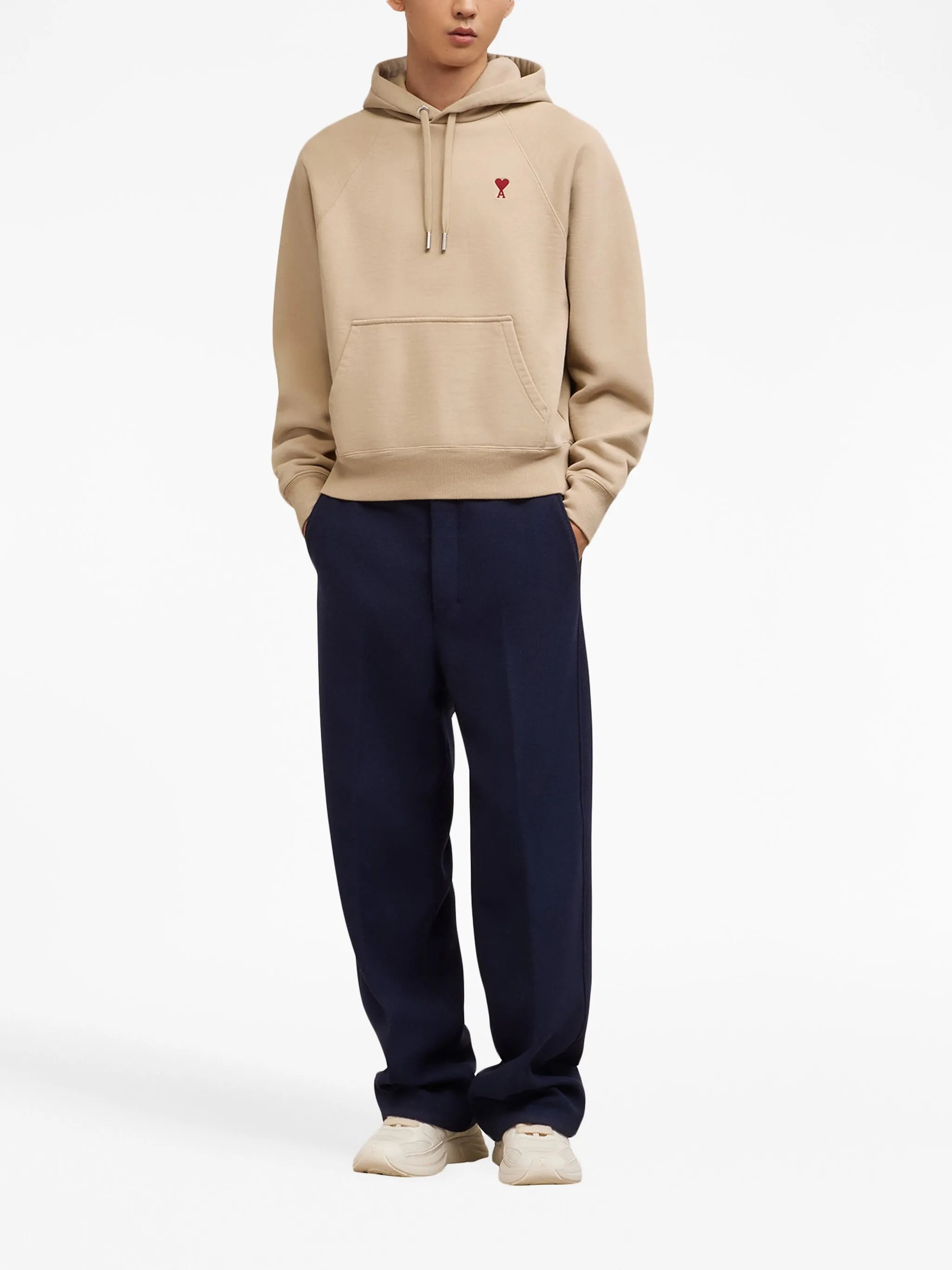 embroidered cotton hoodie