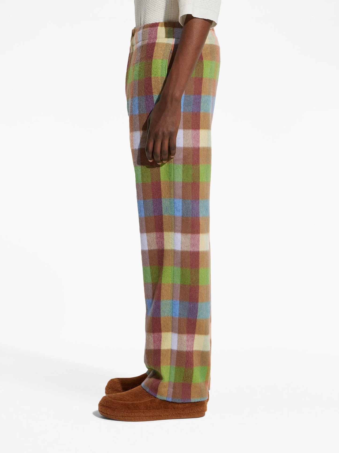 x The Elder Statesman checked cashmere track pants