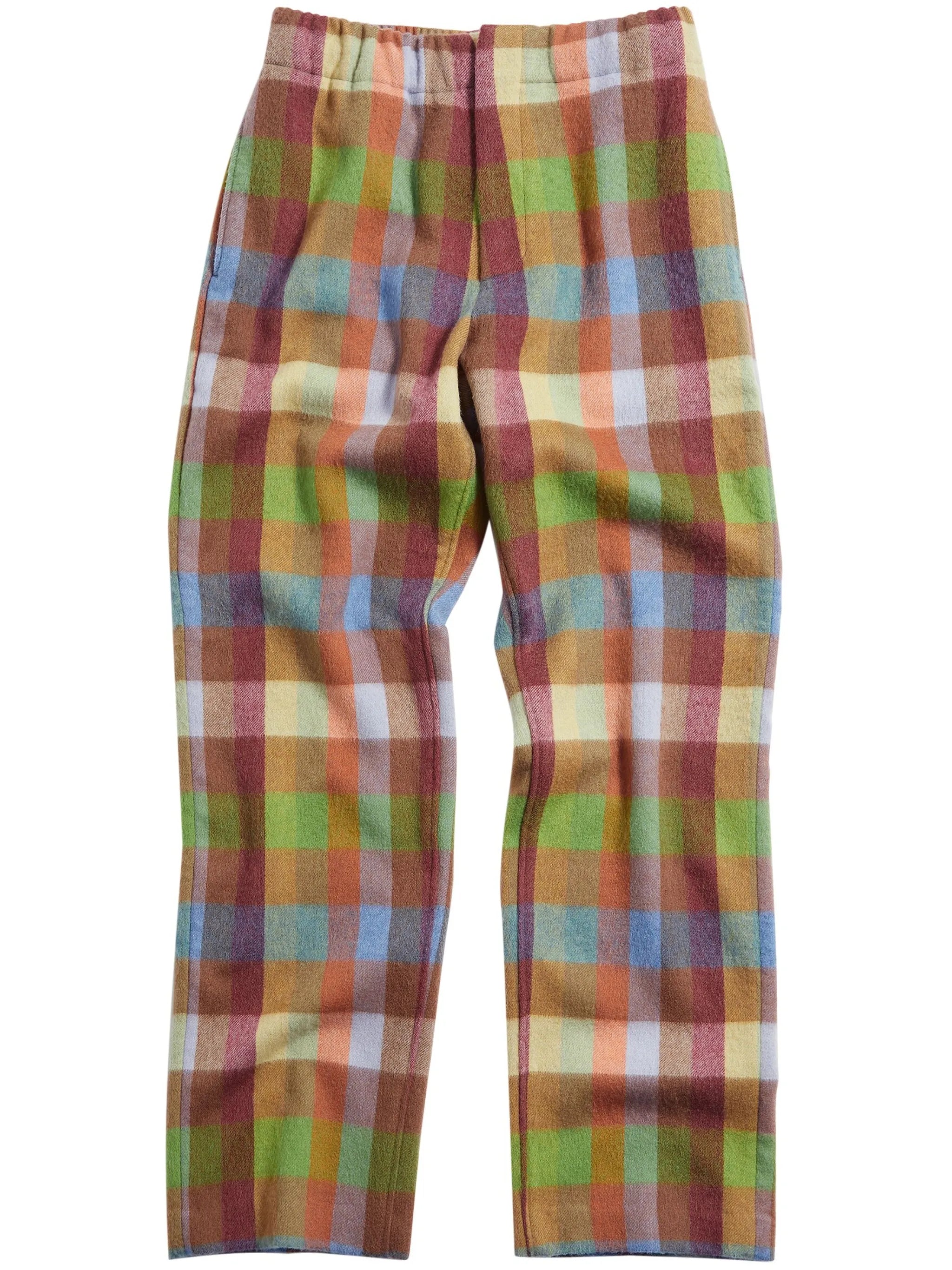 x The Elder Statesman checked cashmere track pants