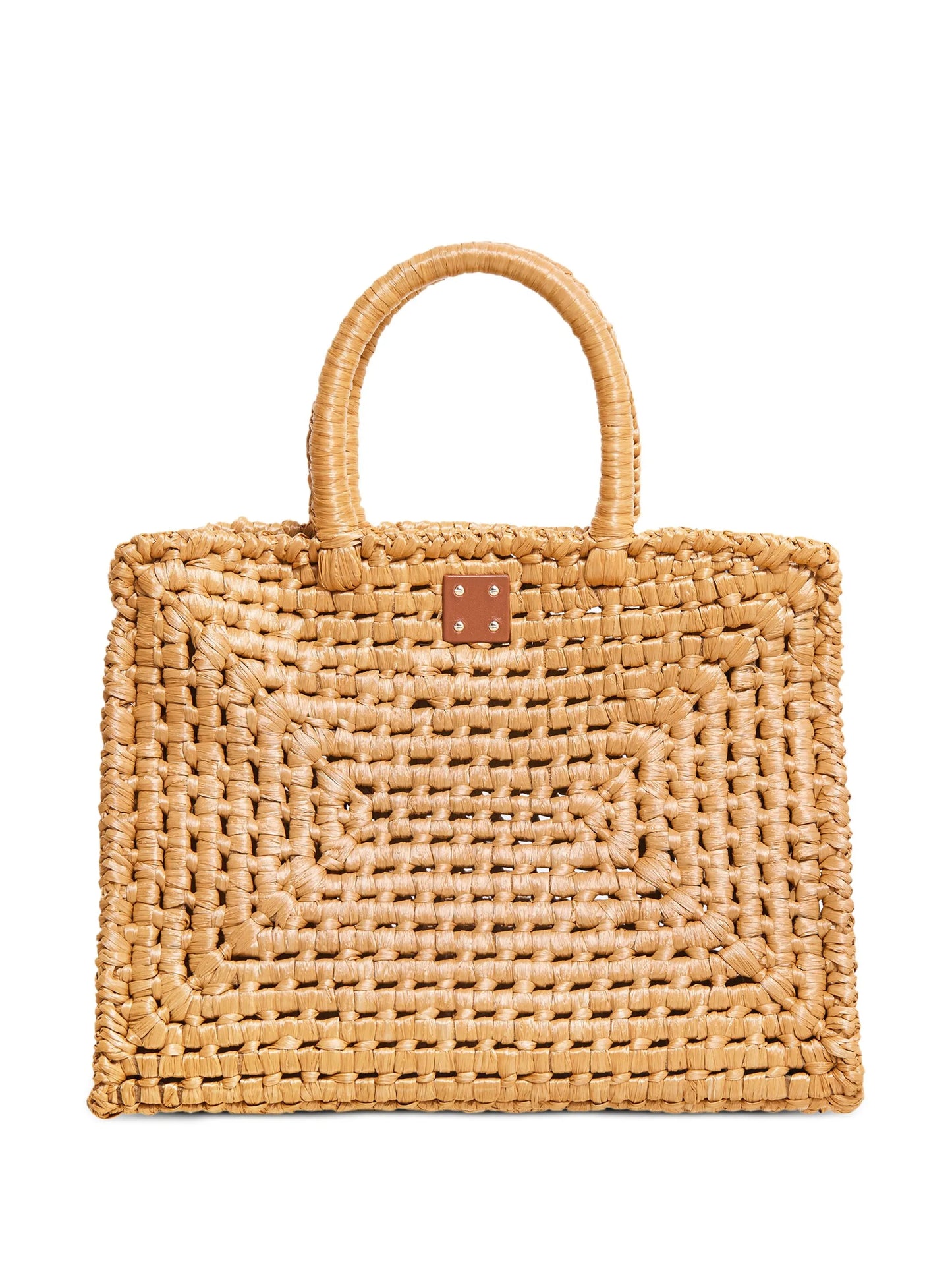 Studio Box raffia tote bag