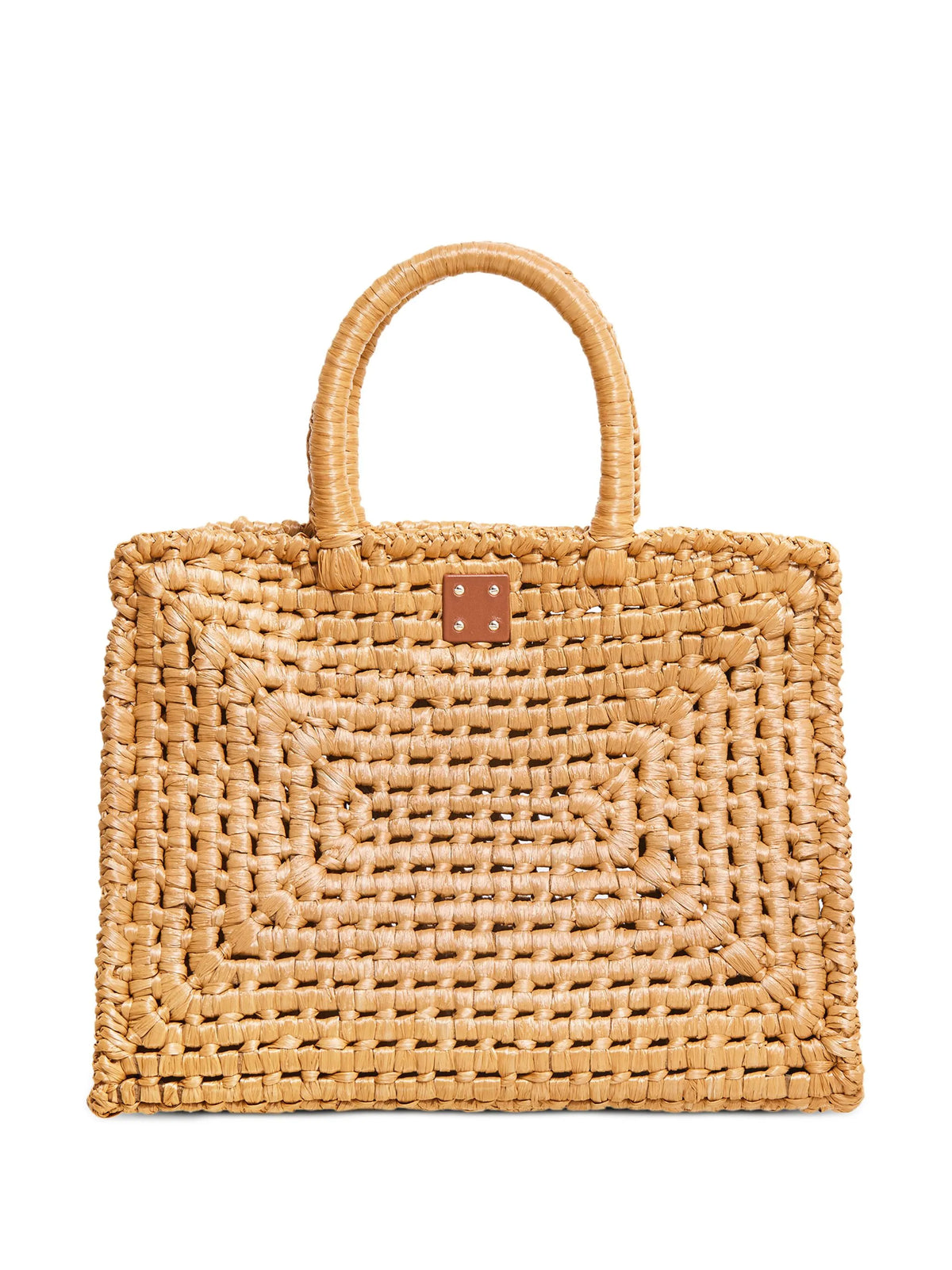 Studio Box raffia tote bag