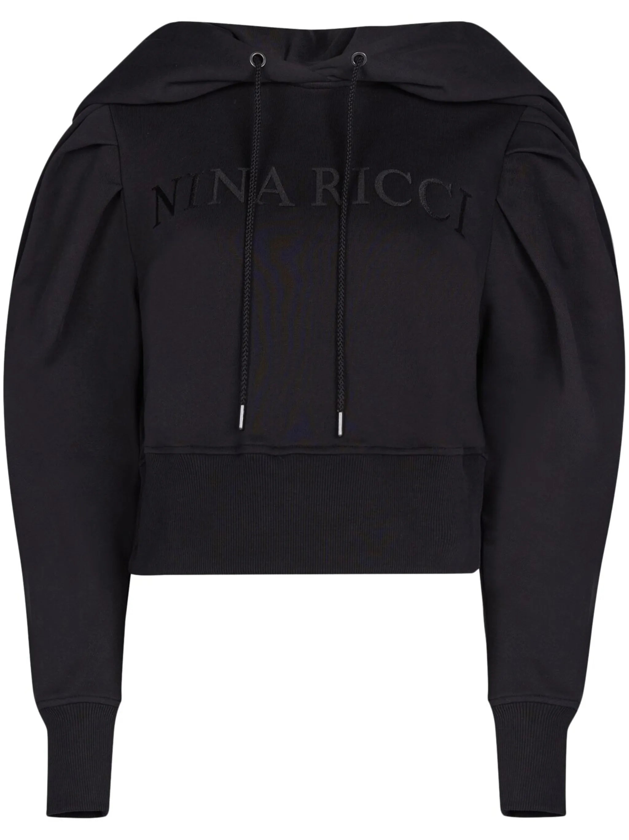 logo-embroidered cotton hoodie
