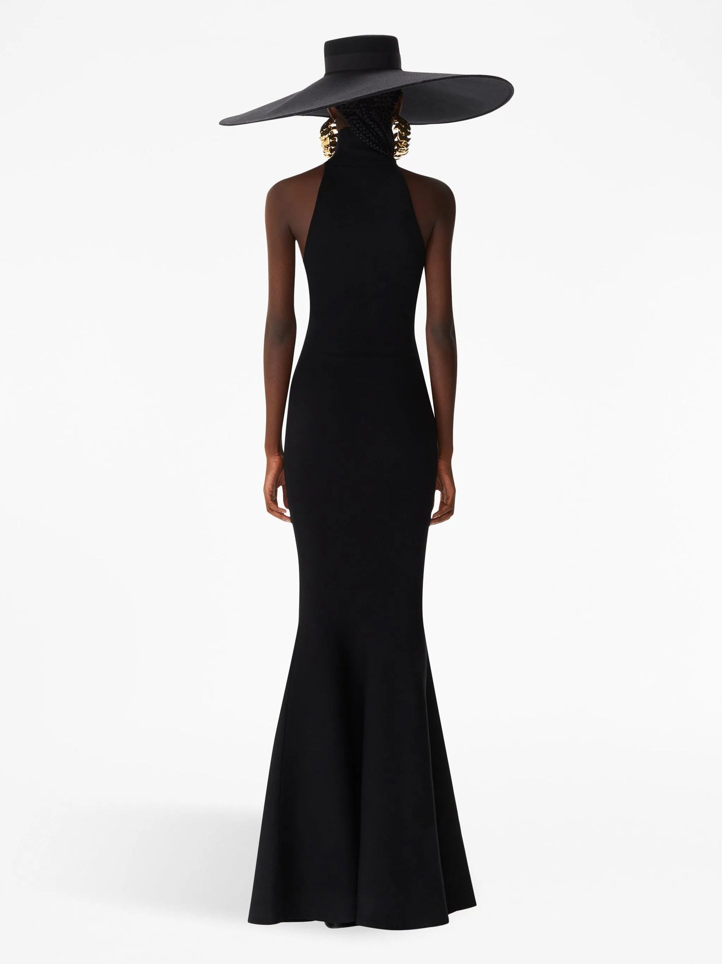 halterneck sleeveless maxi dress