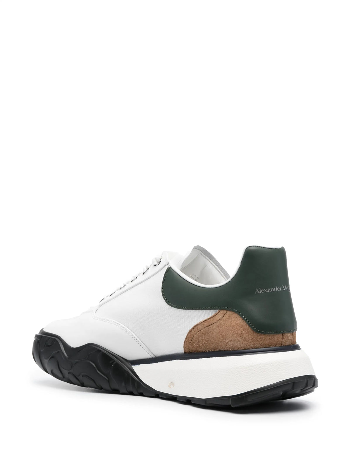 colour-block leather low-top sneakers