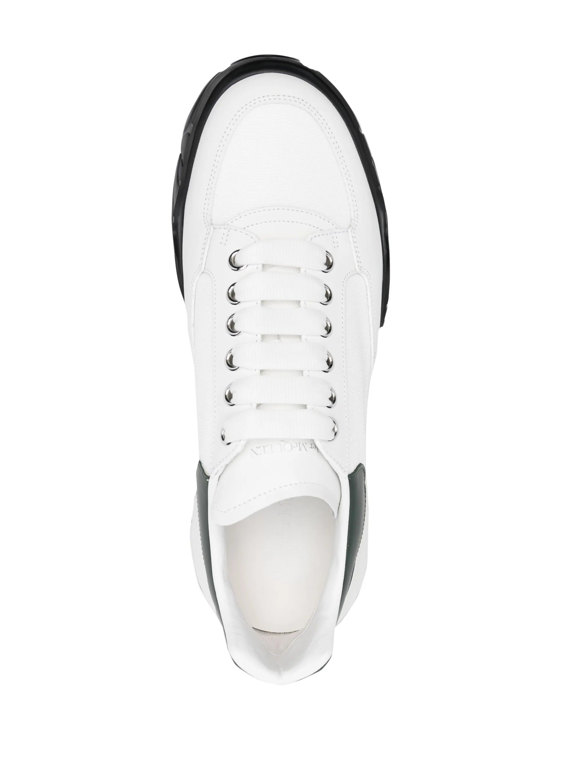 colour-block leather low-top sneakers