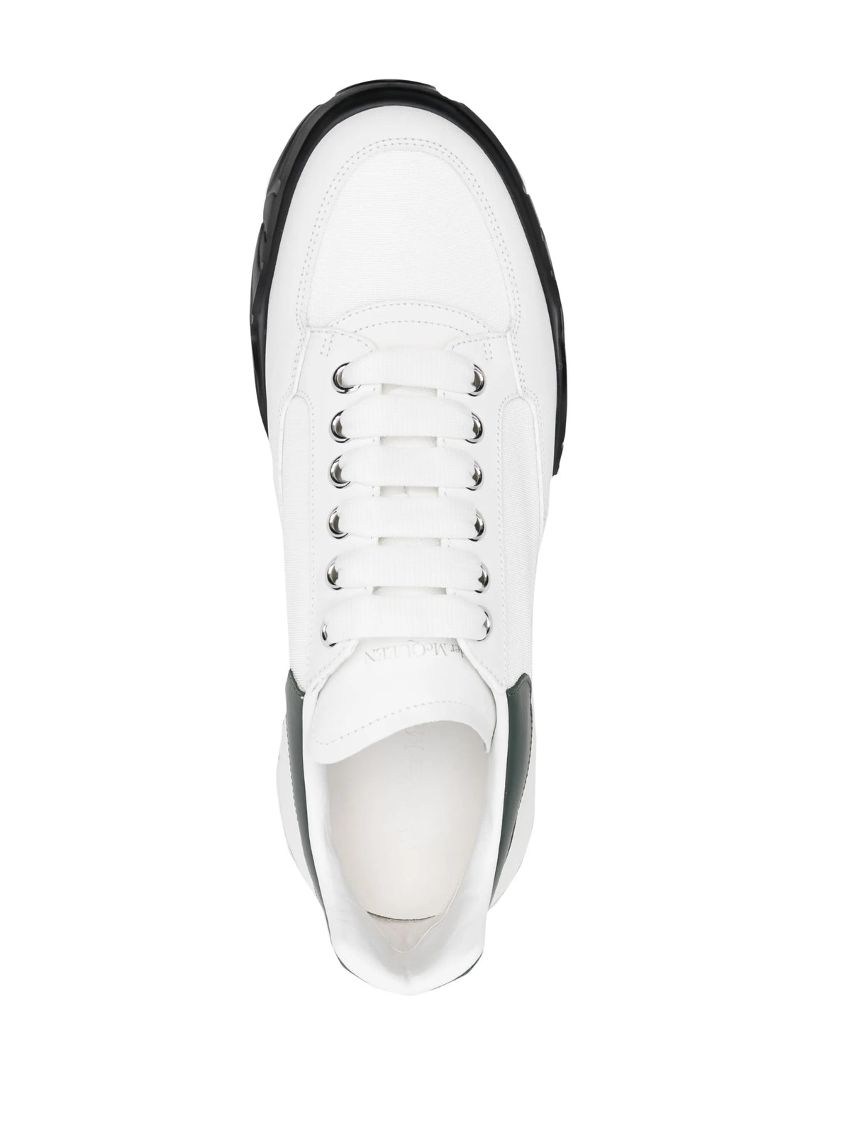 colour-block leather low-top sneakers