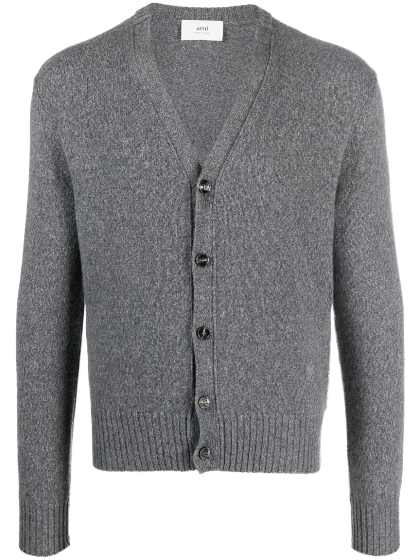 V-neck knit cardigan