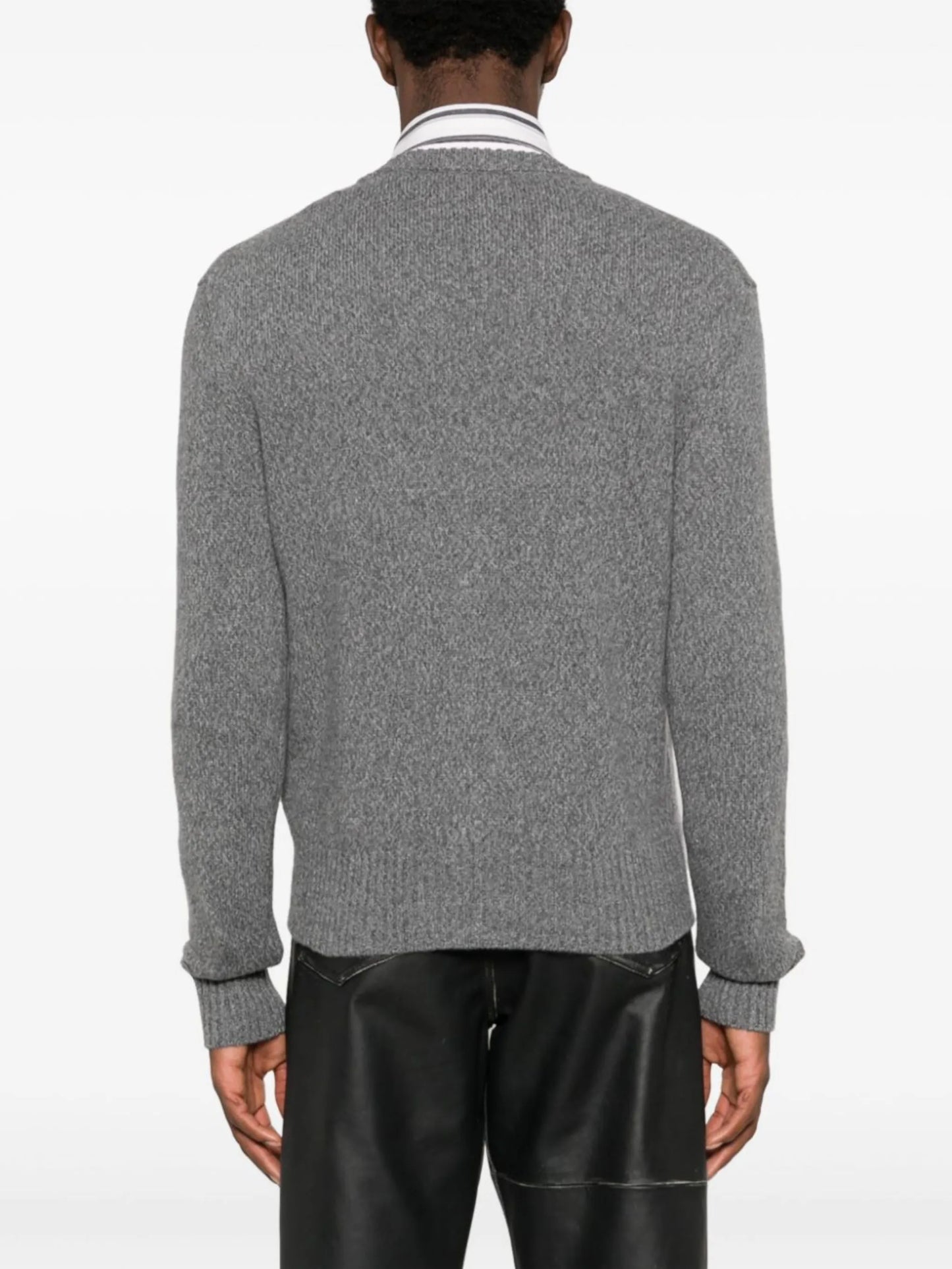 V-neck knit cardigan