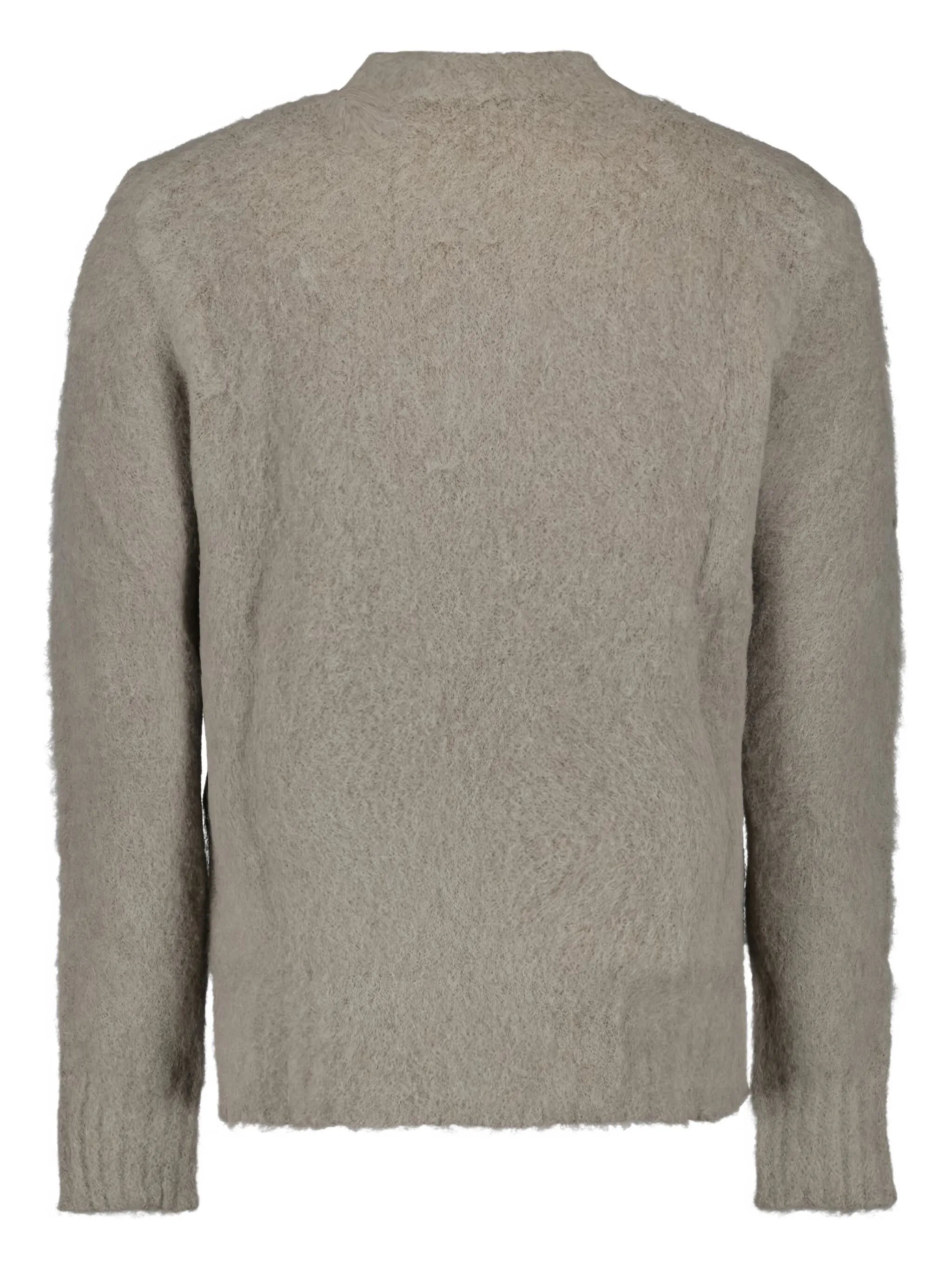 brushed crew-neck jumper