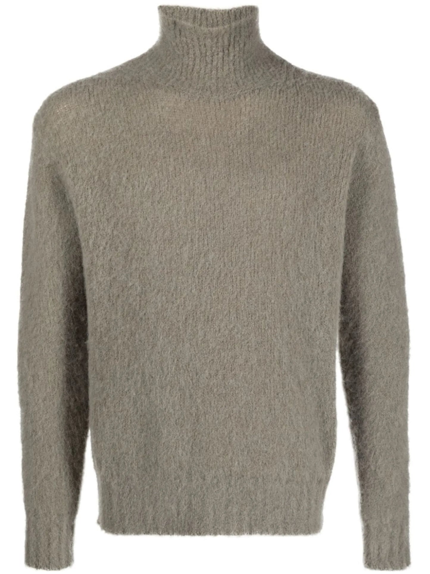high-neck brushed-effect jumper