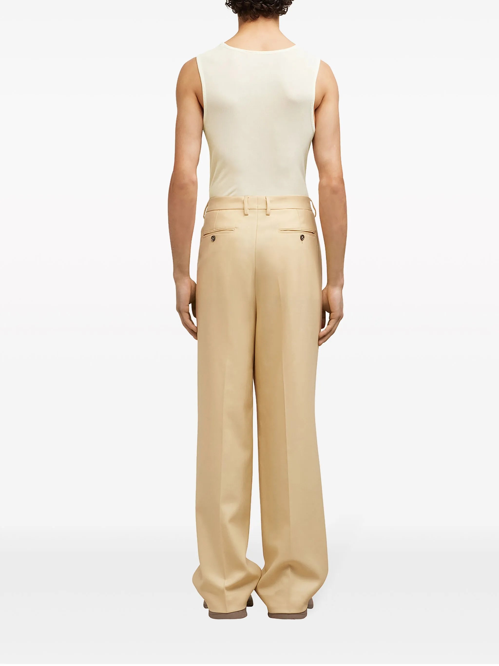 round-neck ribbed-trim tank top
