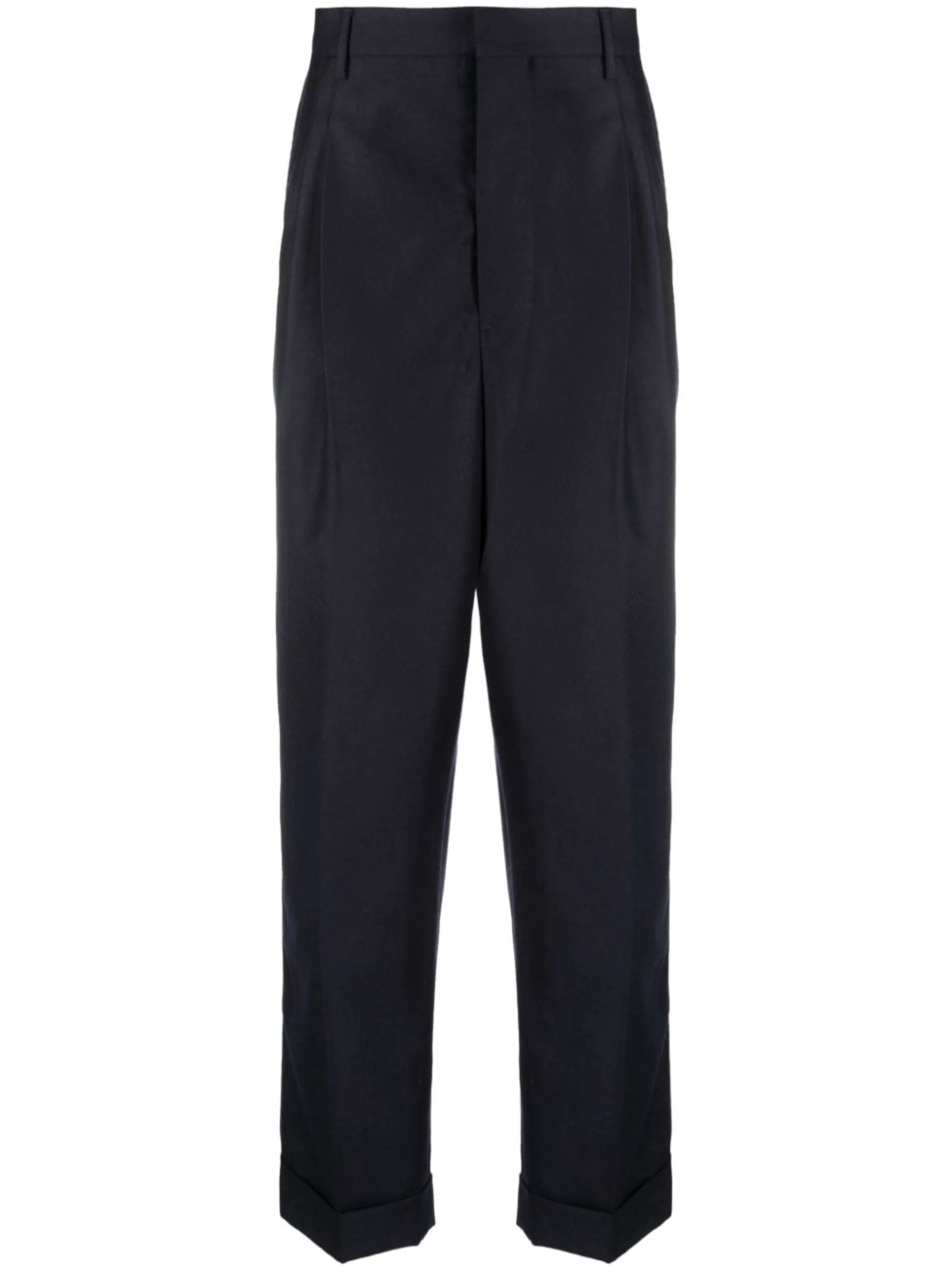 pleated tapered trousers