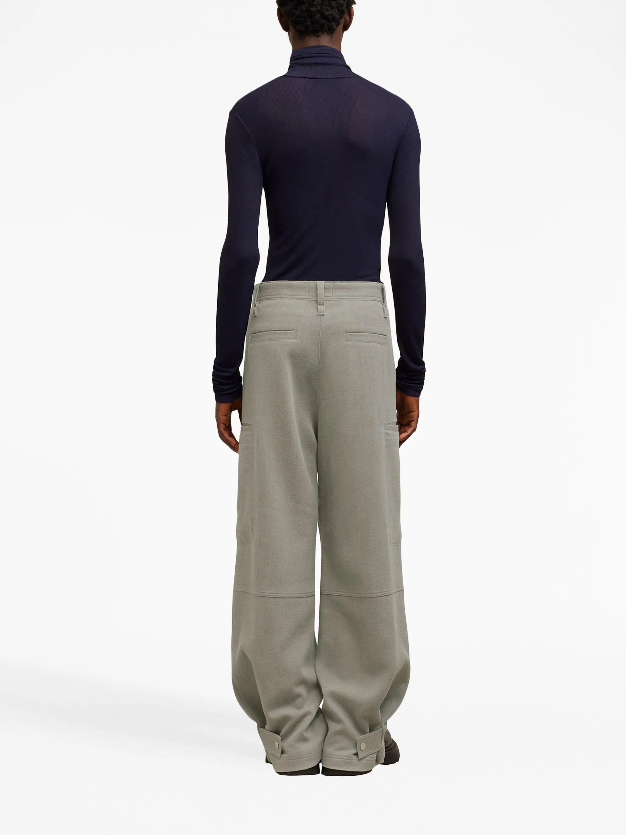 wide-leg virgin-wool trousers