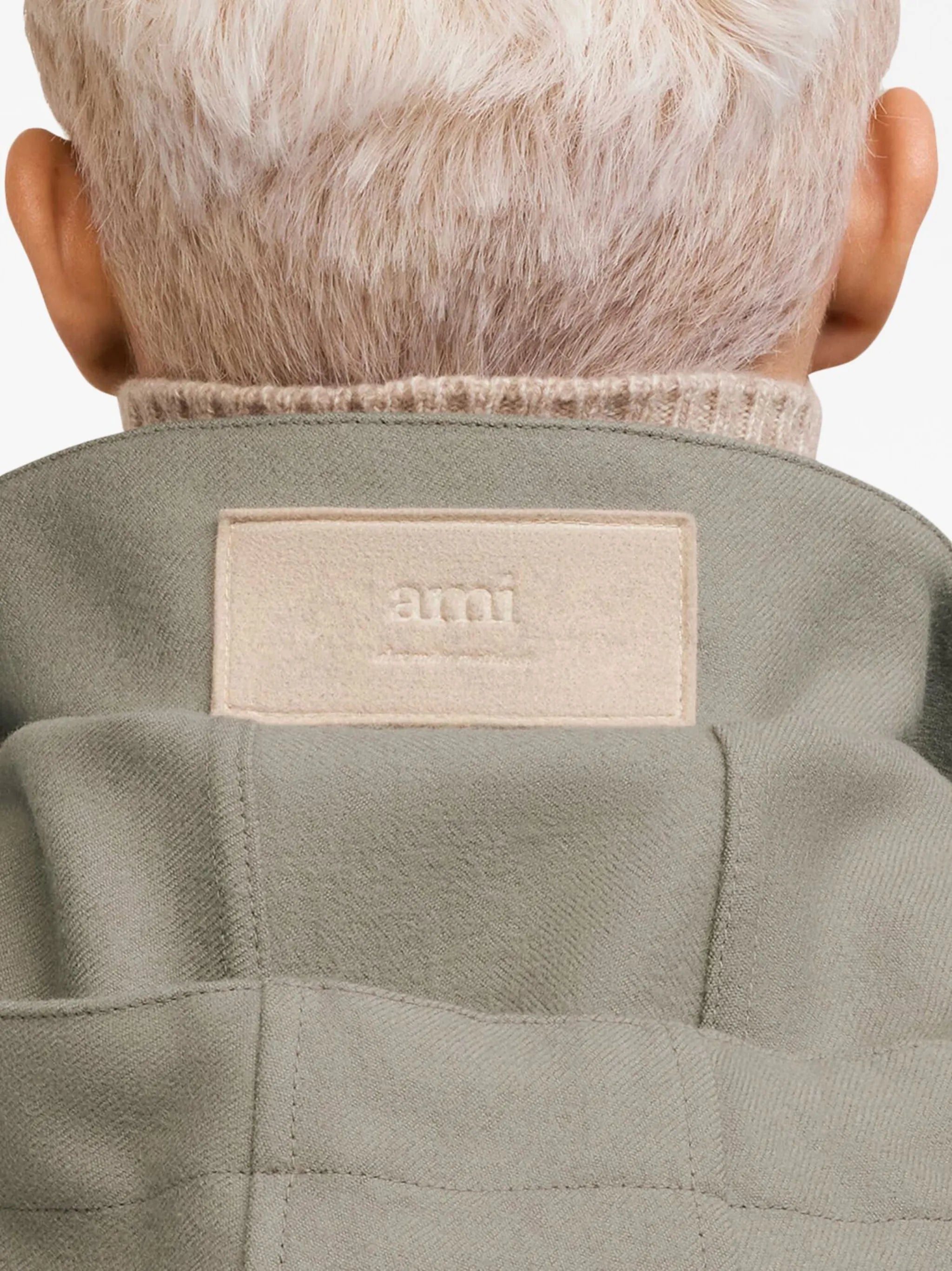 logo-patch wool jacket
