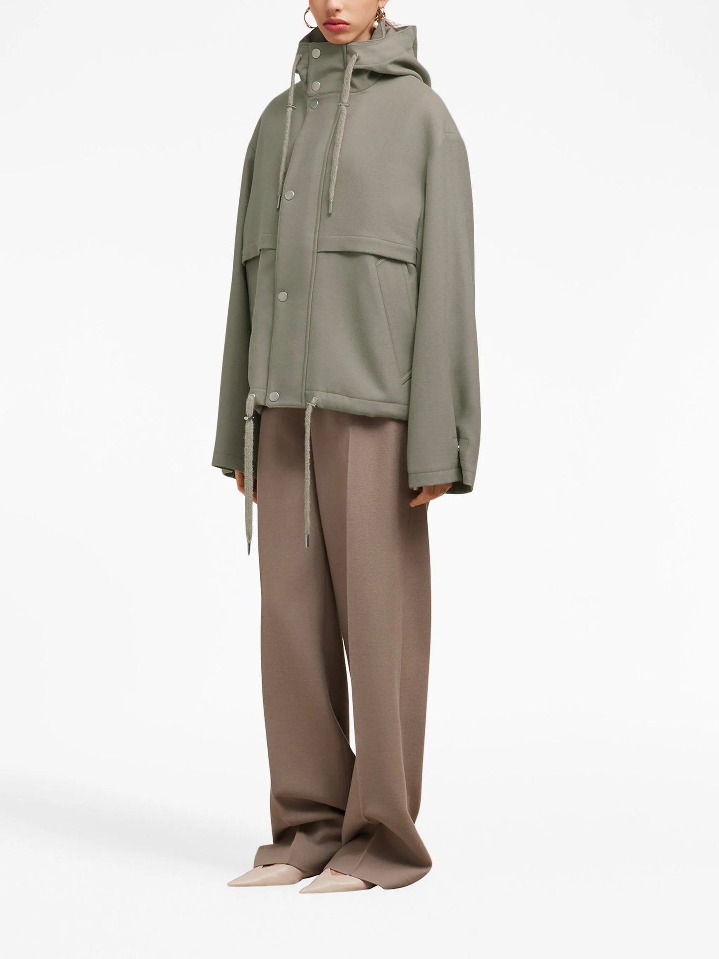 logo-patch wool jacket