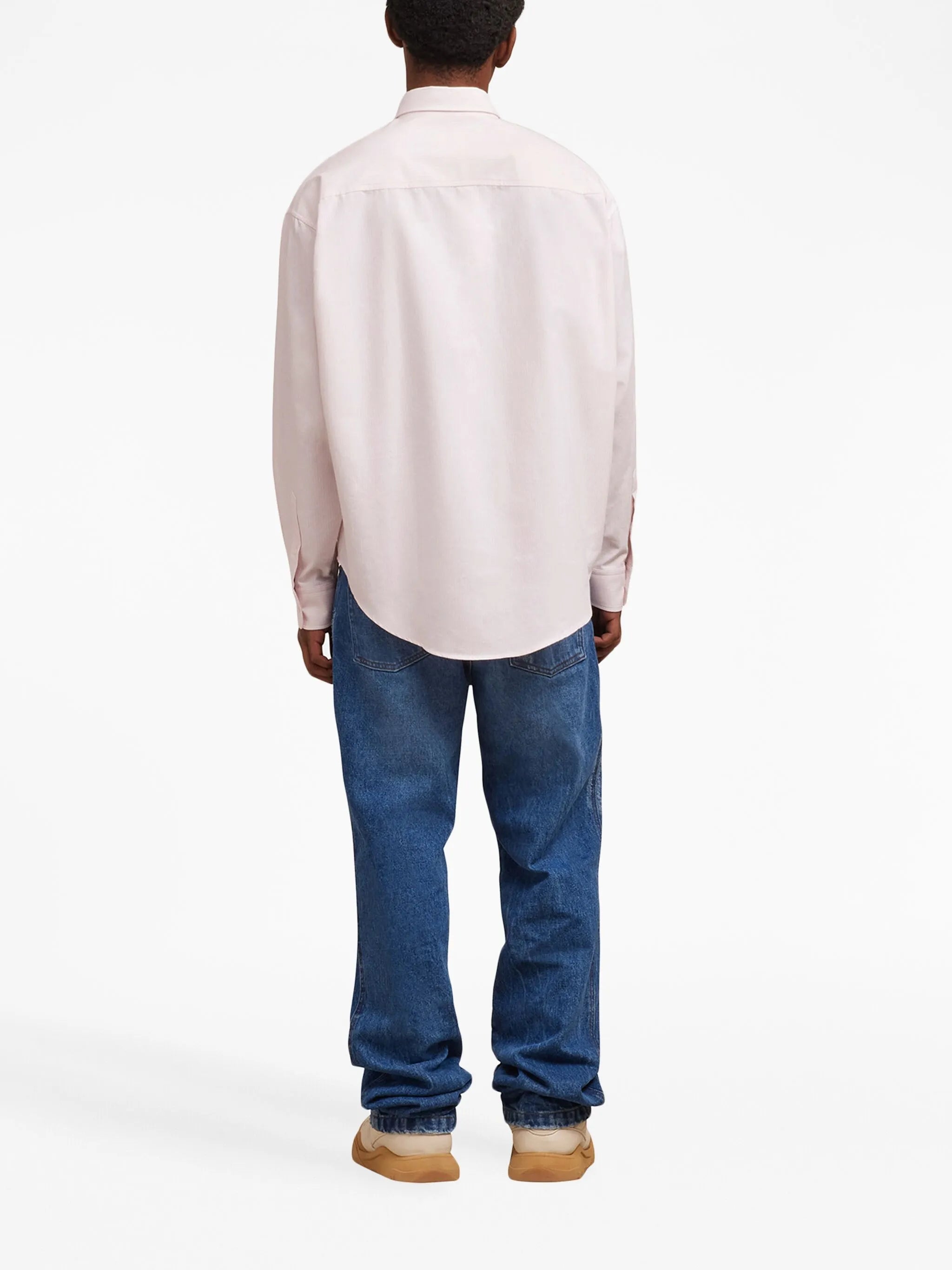 logo-embroidered pocket cotton shirt
