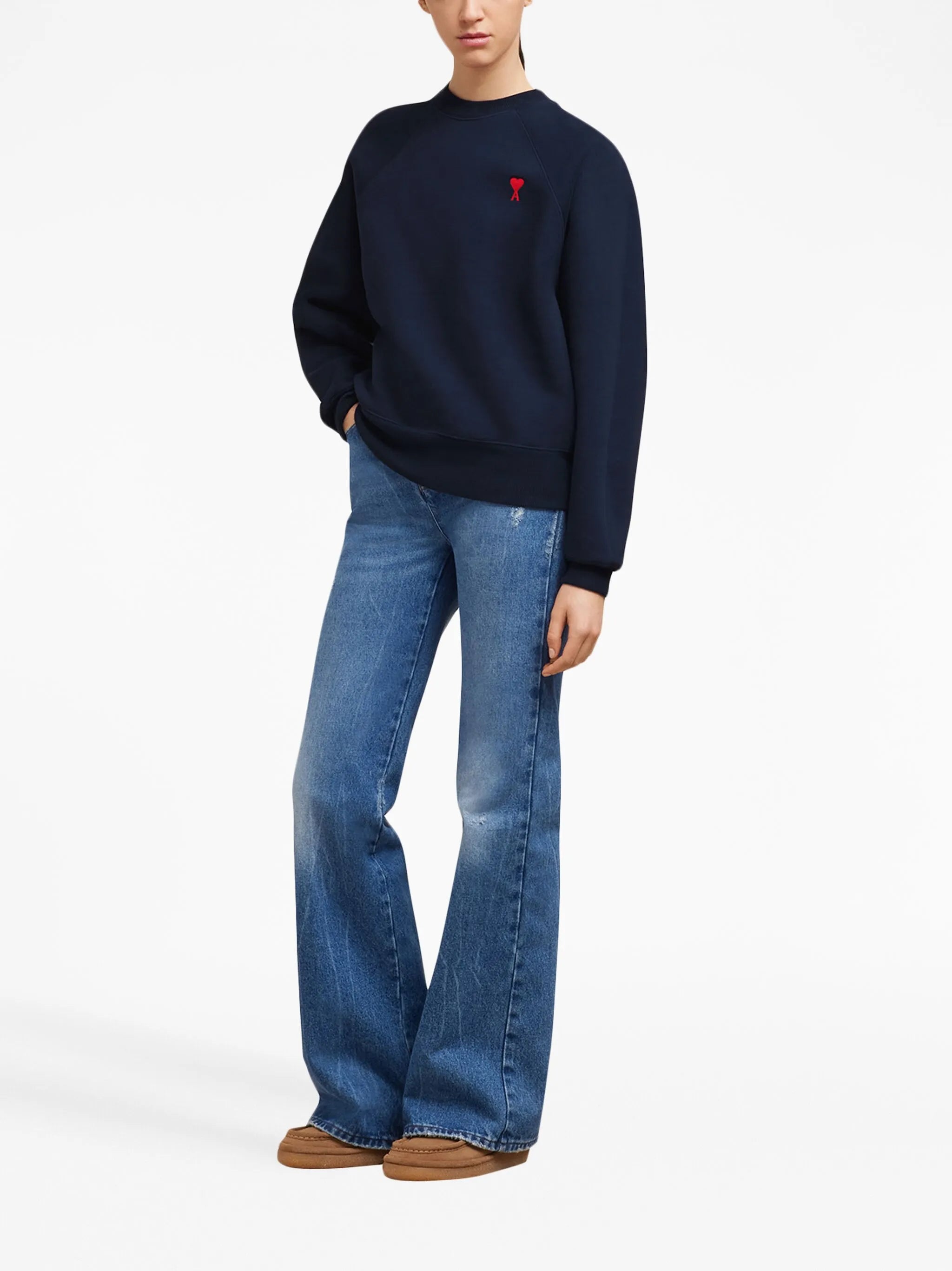 embroidered cotton sweatshirt