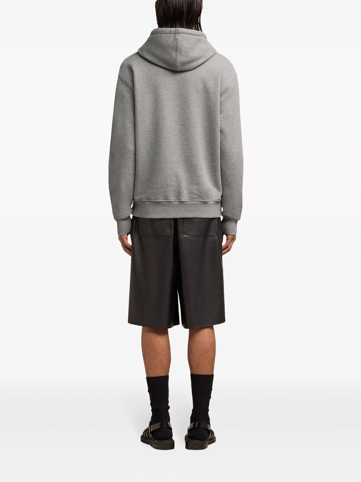 logo-embroidered organic-cotton hoodie