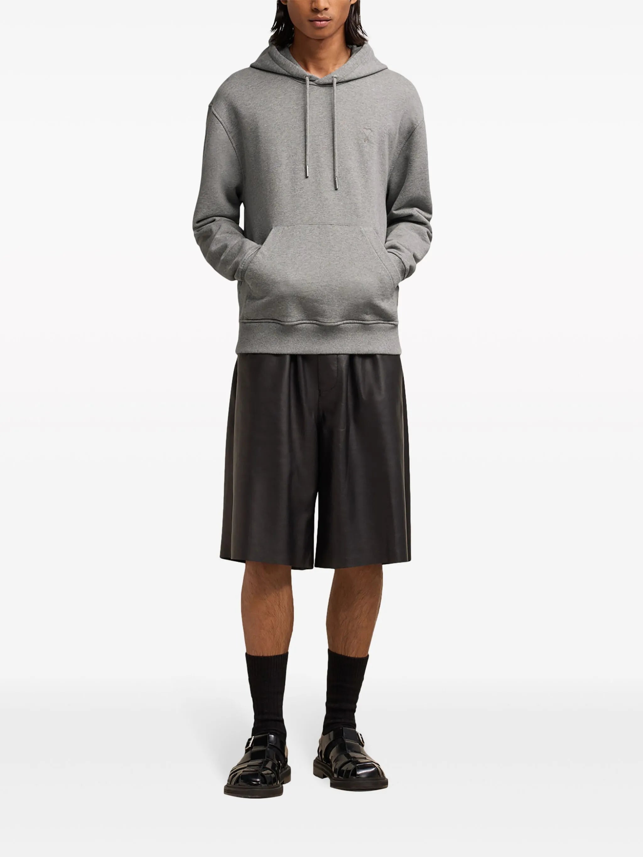 logo-embroidered organic-cotton hoodie