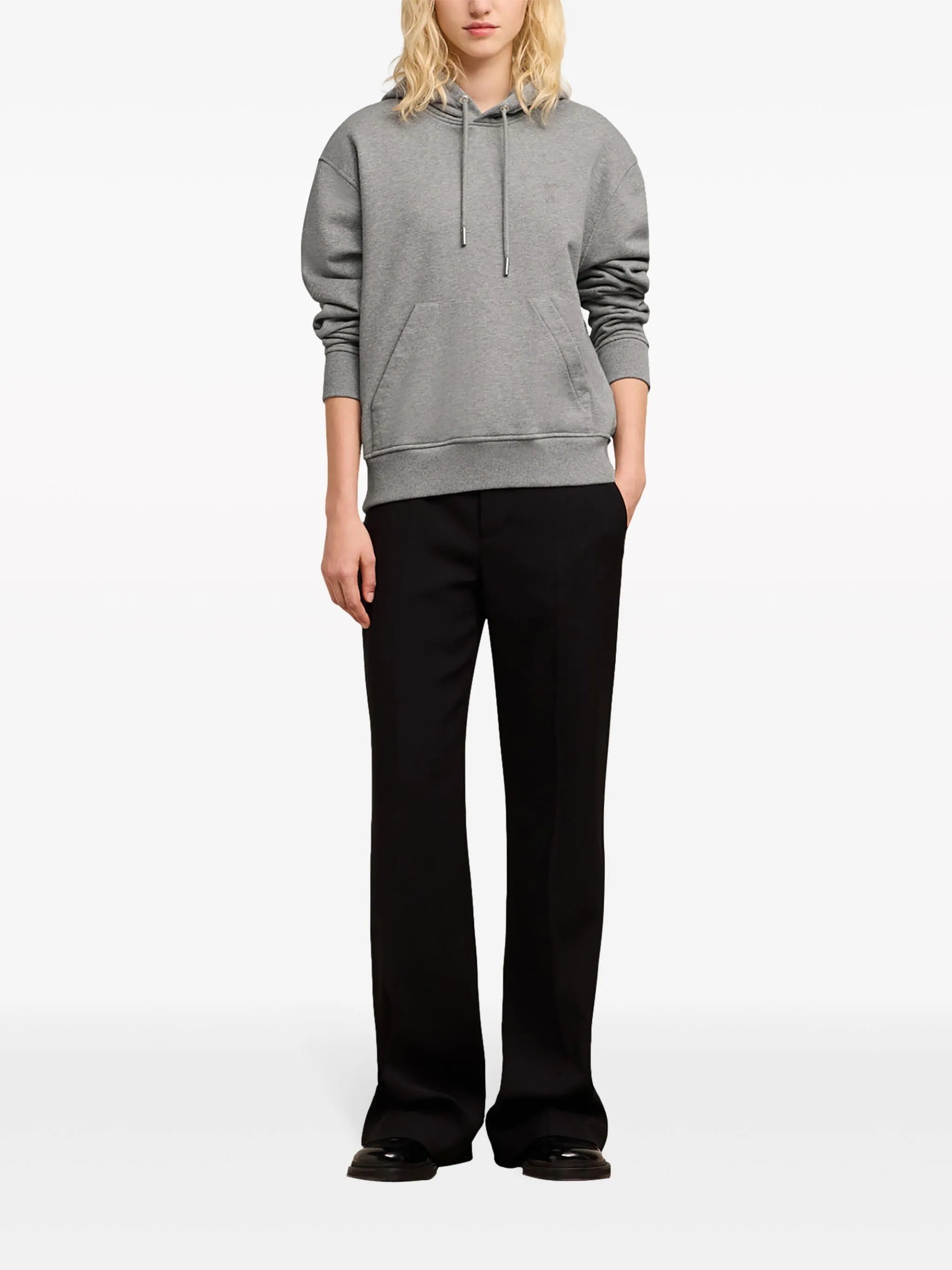 logo-embroidered organic-cotton hoodie