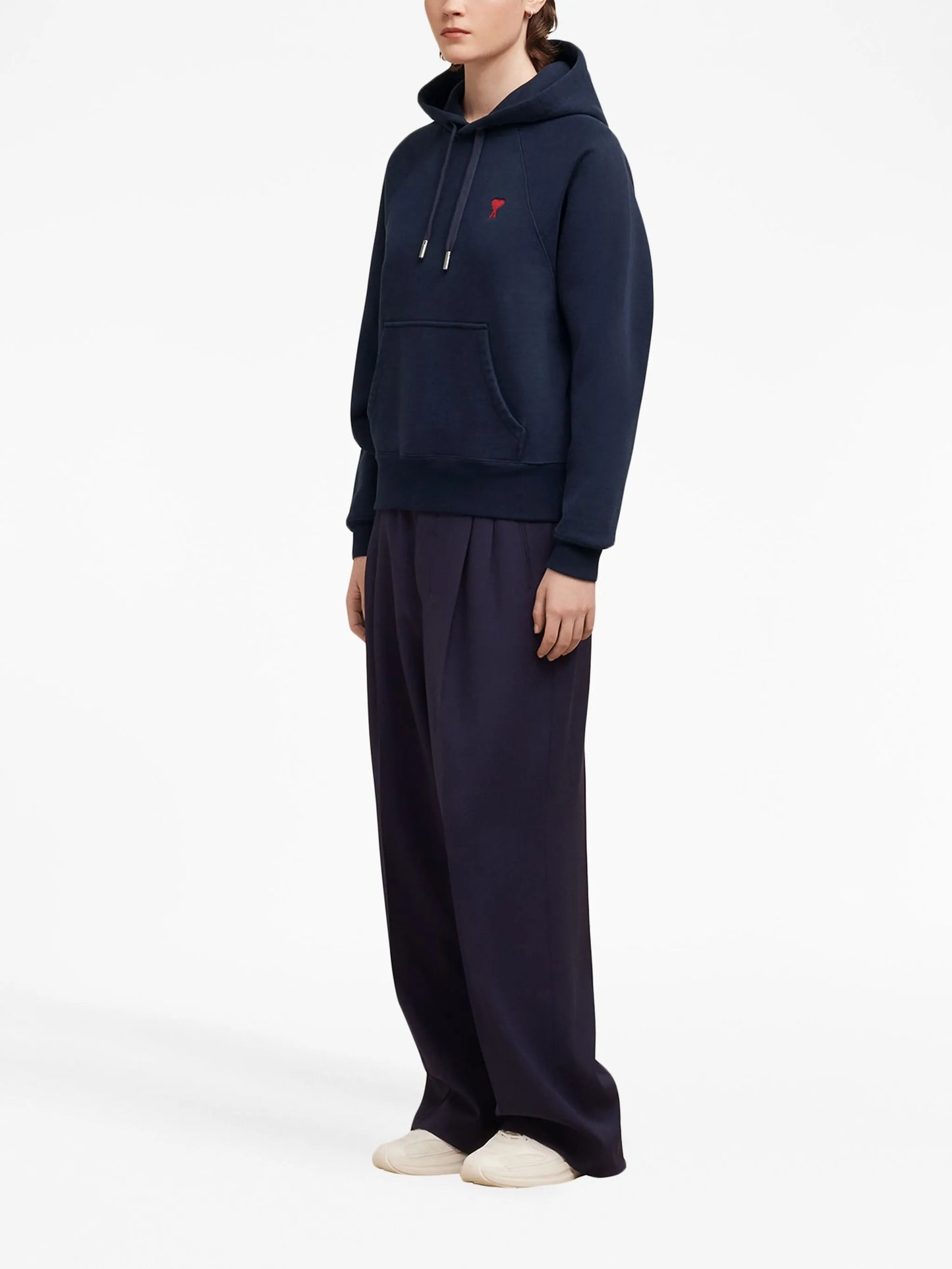 embroidered cotton hoodie