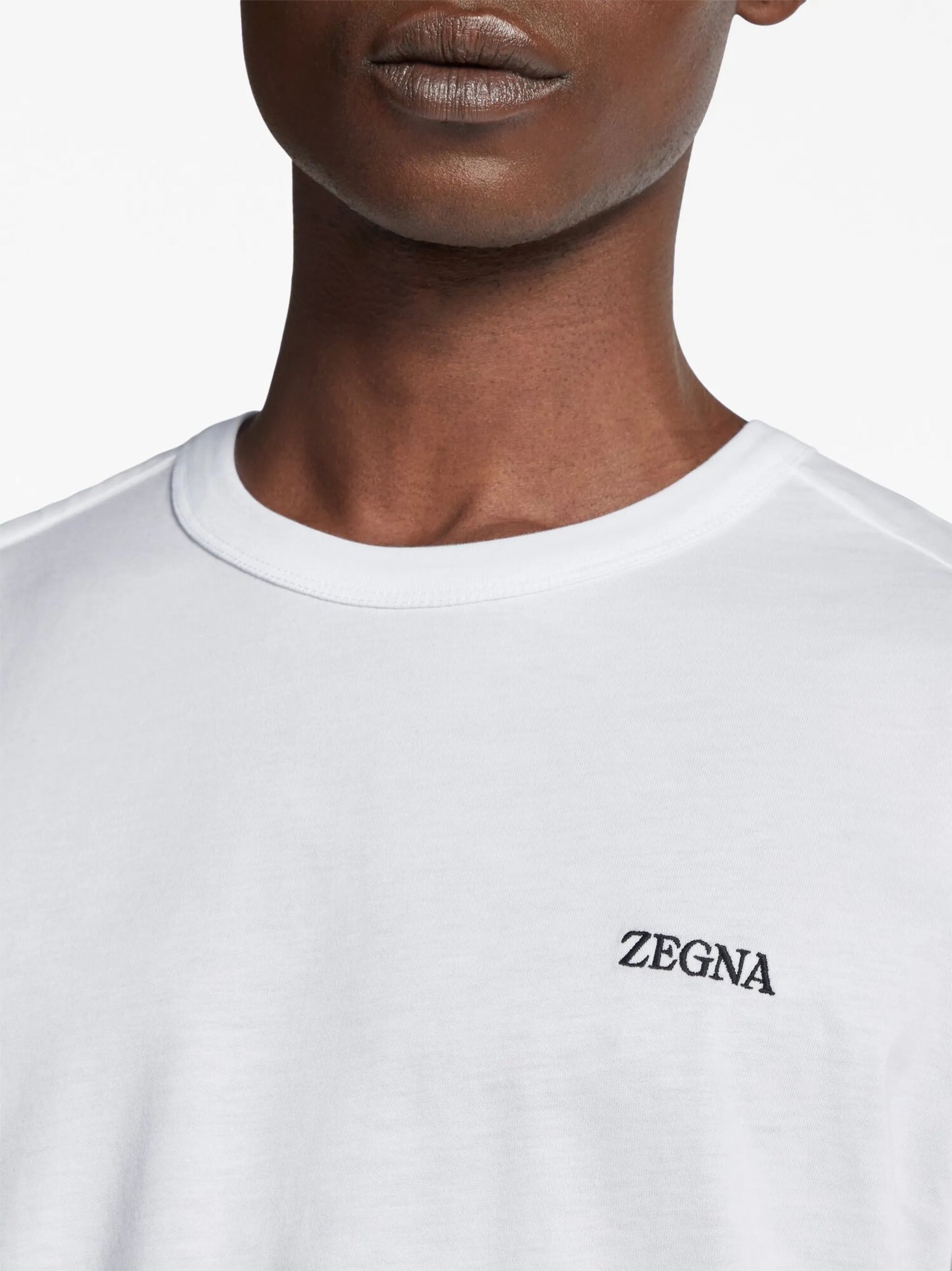 logo-embroidered cotton T-shirt