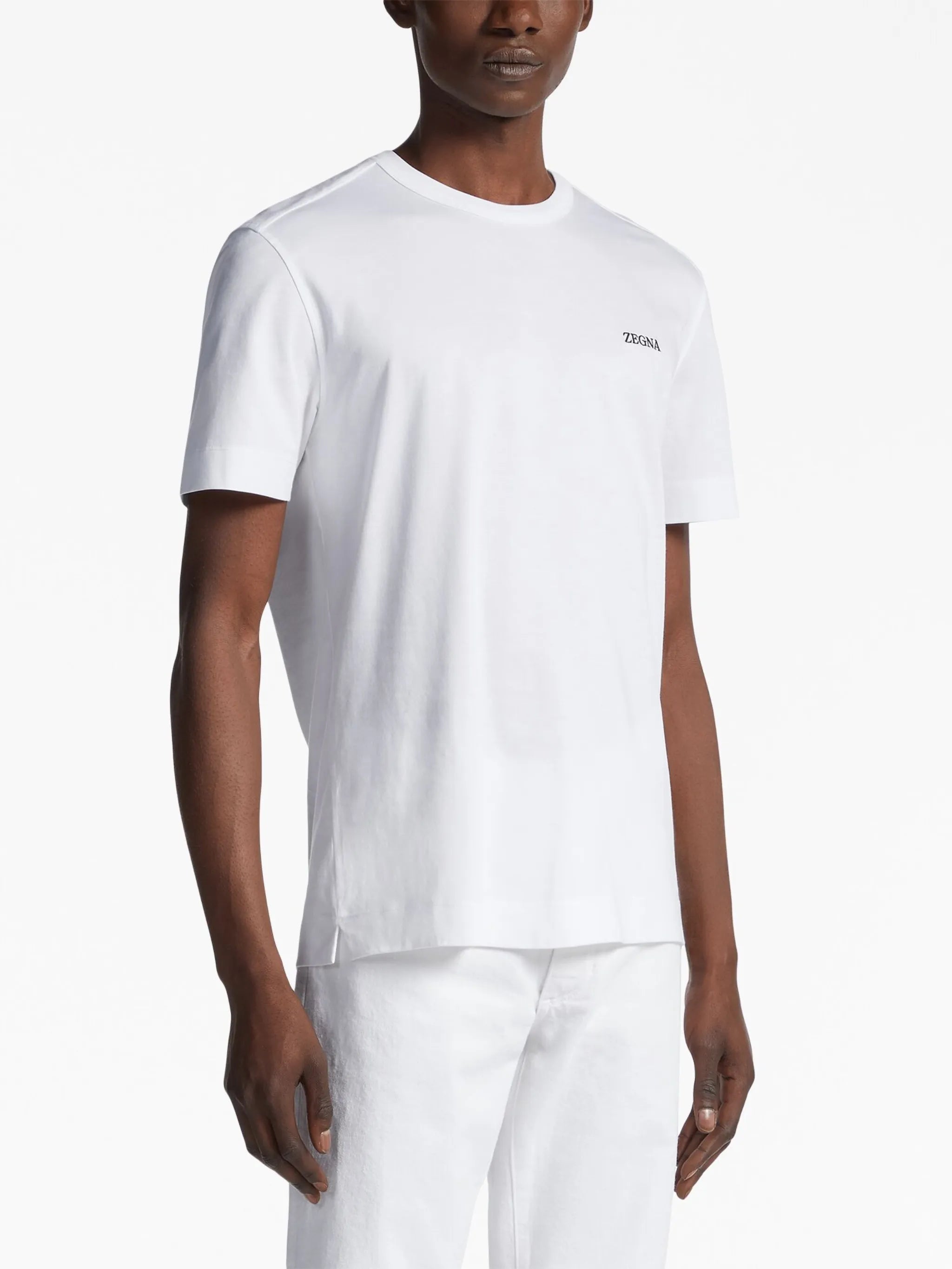 logo-embroidered cotton T-shirt
