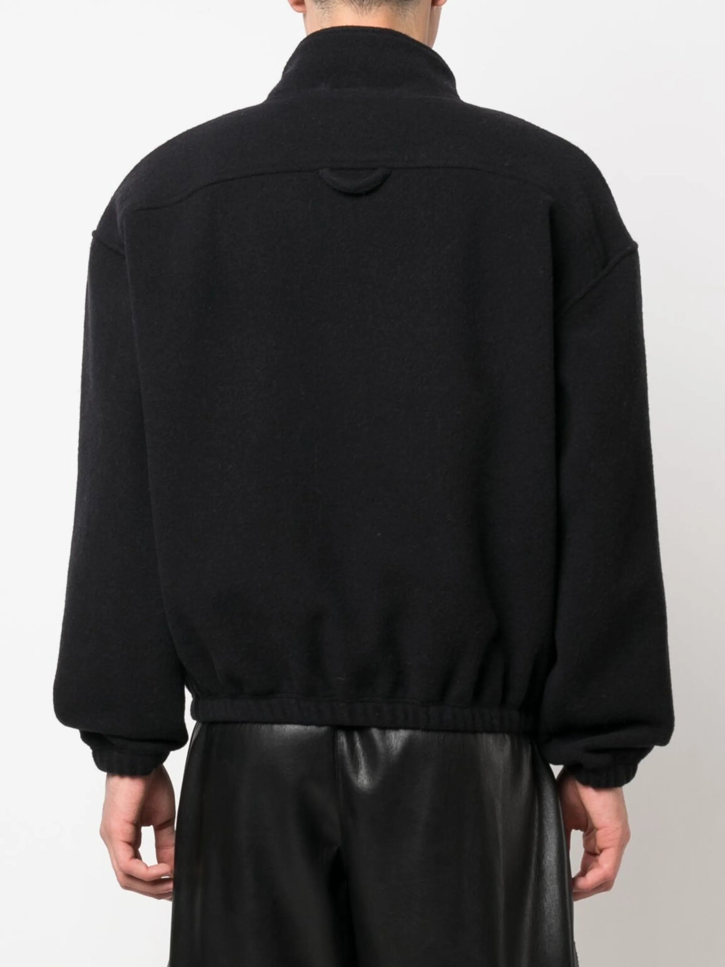 high-neck zip-up jacket