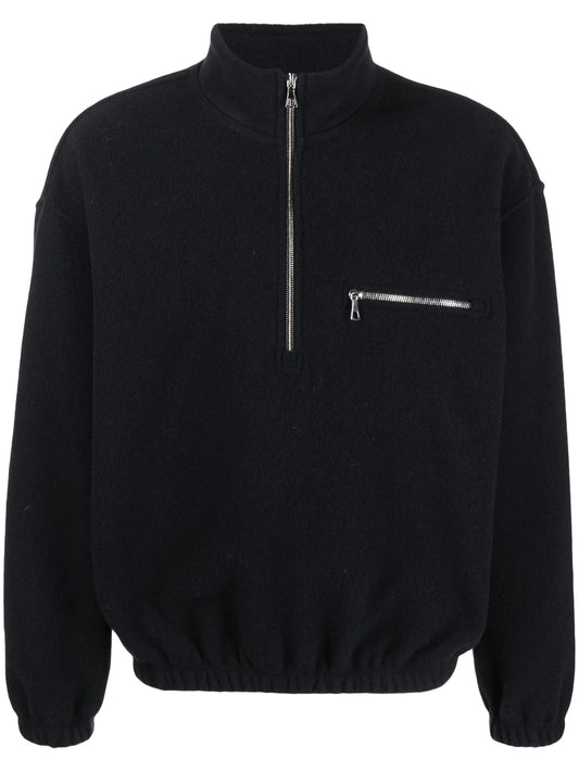 high-neck zip-up jacket