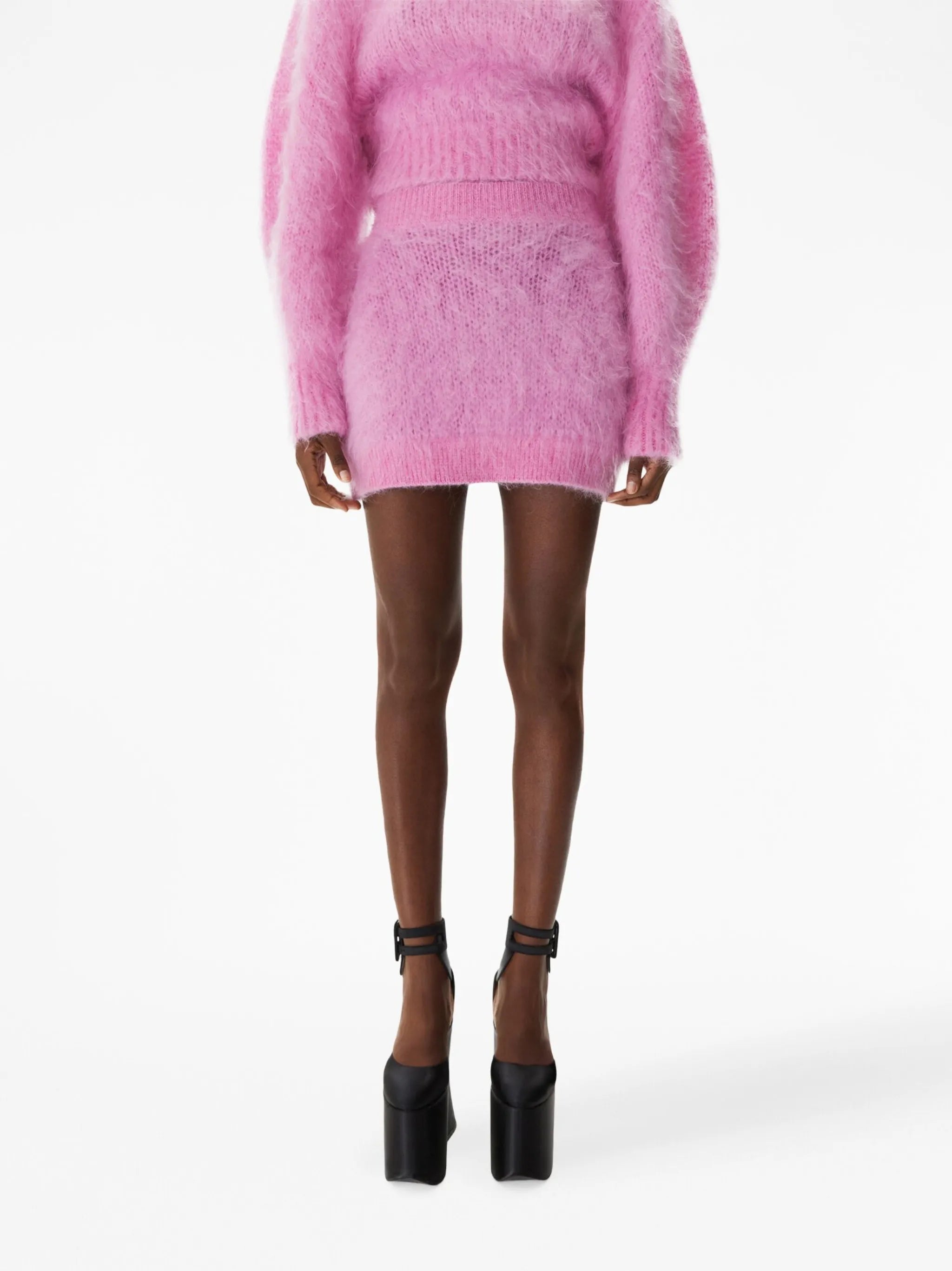 mohair-blend mini skirt