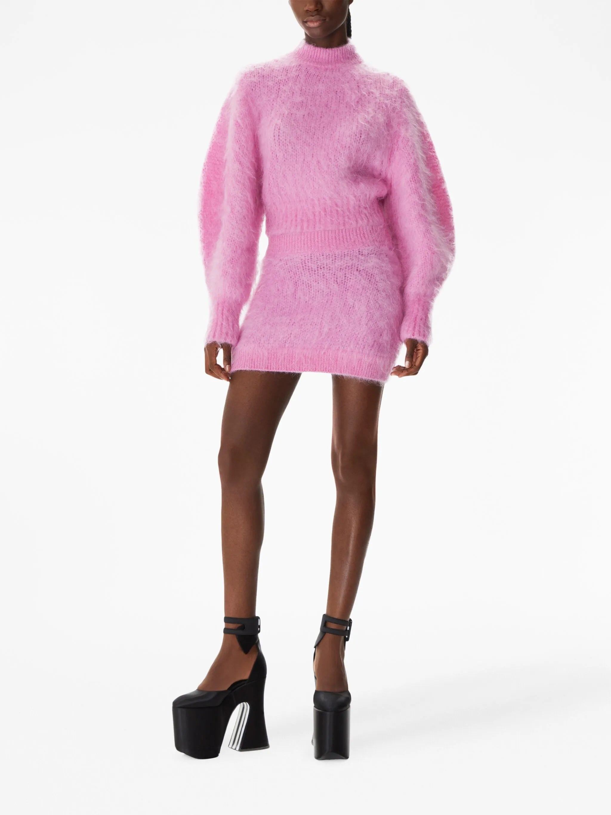 mohair-blend mini skirt