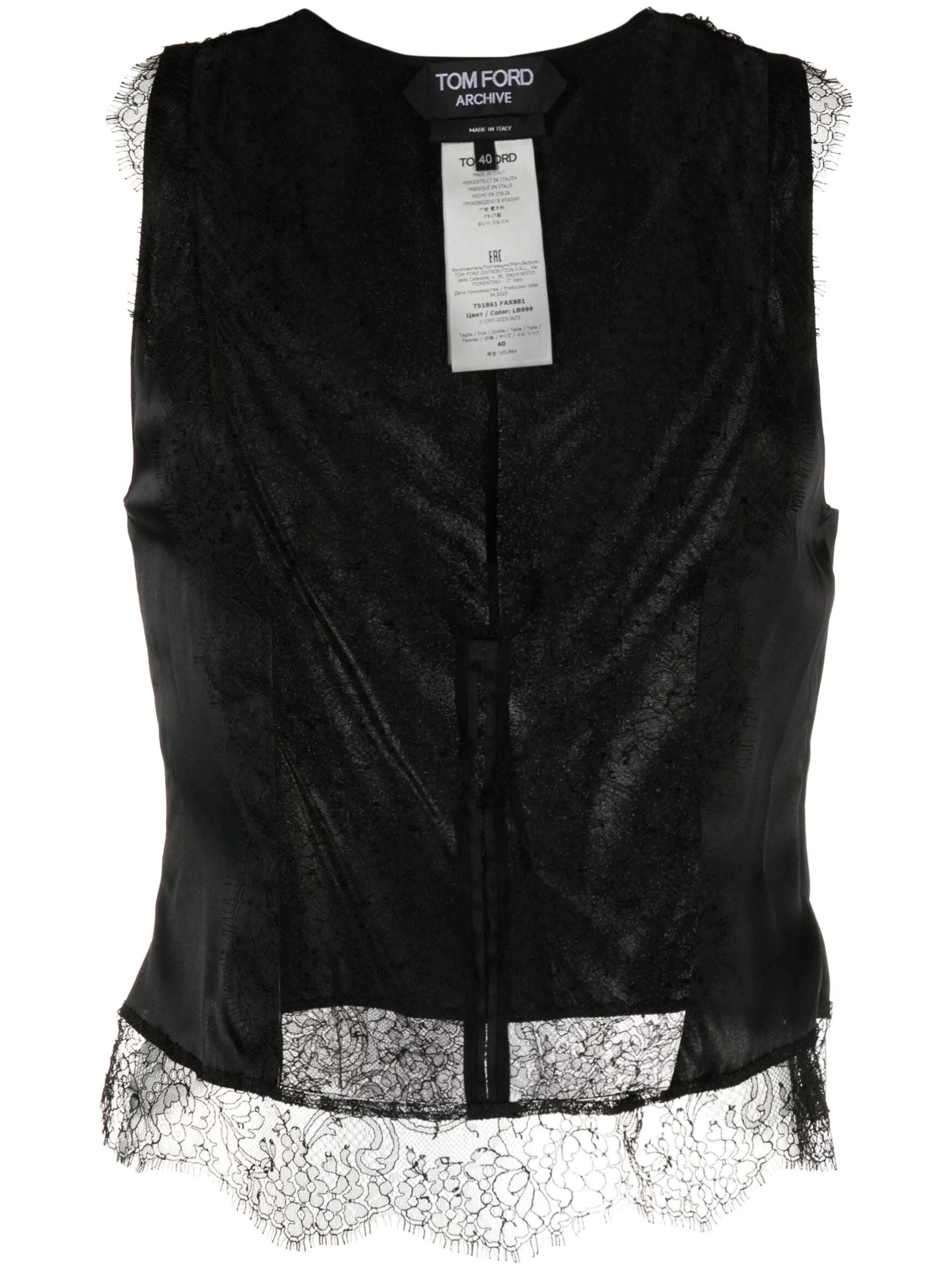 silk-satin lace camisole top