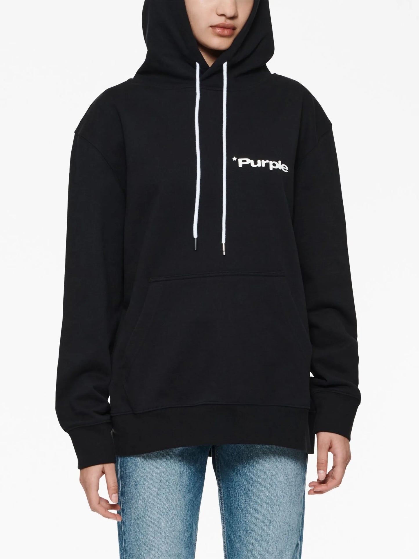 logo-print cotton hoodie